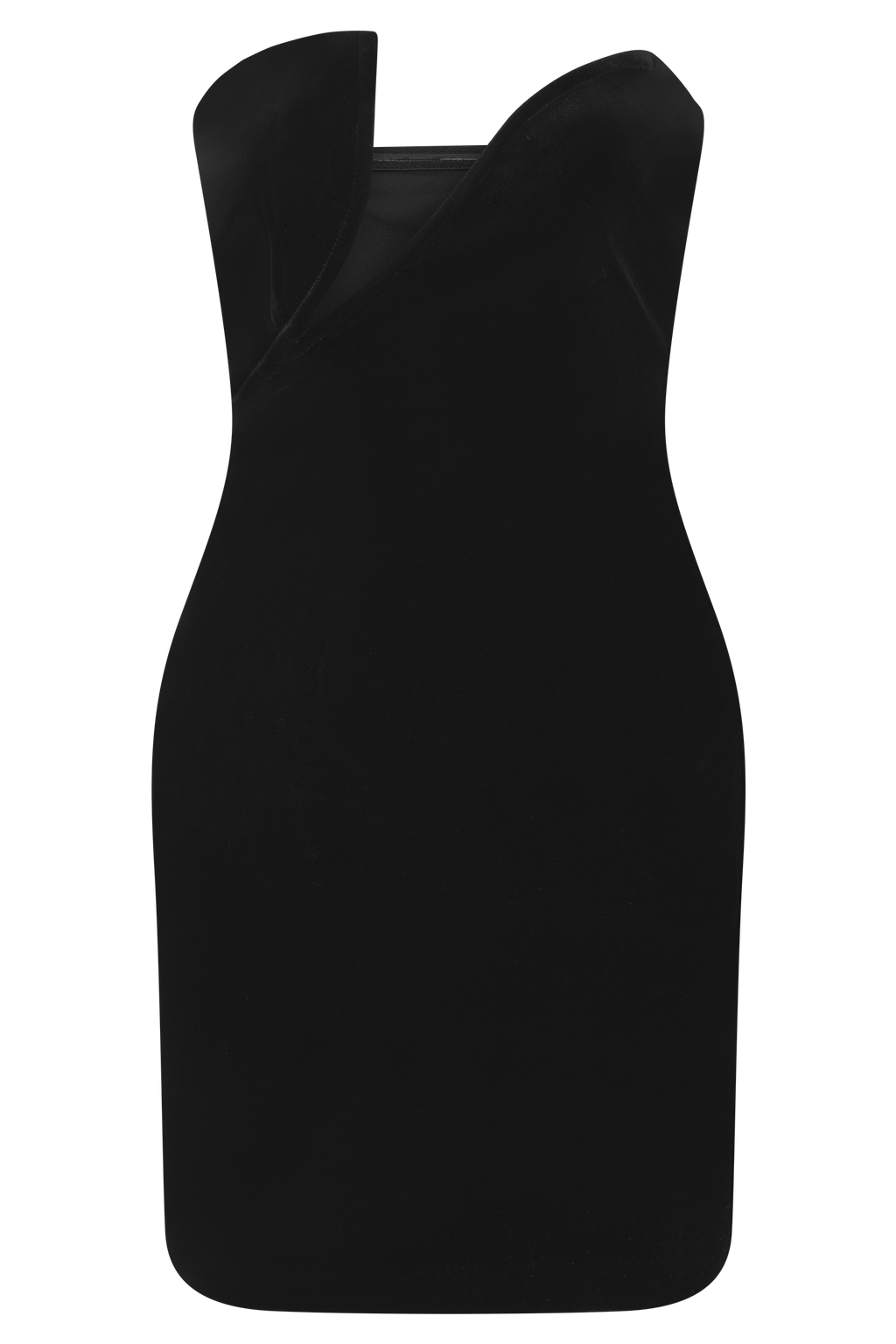 Paulina Velvet Strapless Mini Dress - Black