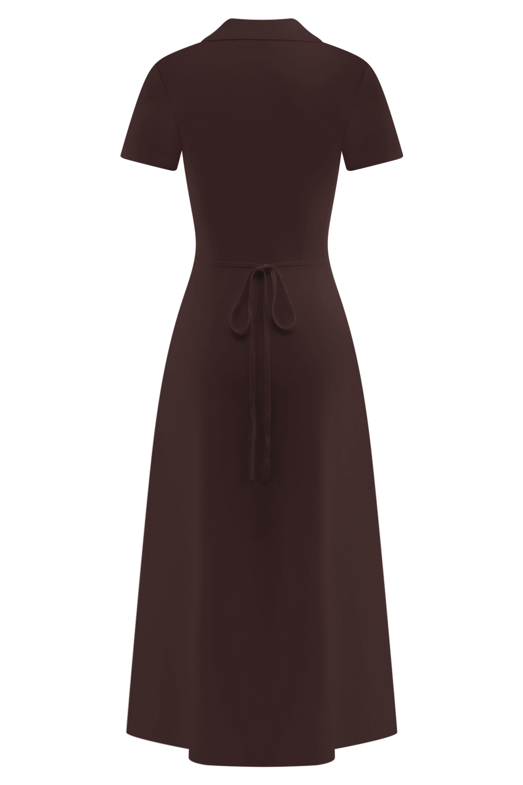 Pearson Short Sleeve Knit Midi Dress - Chocolate