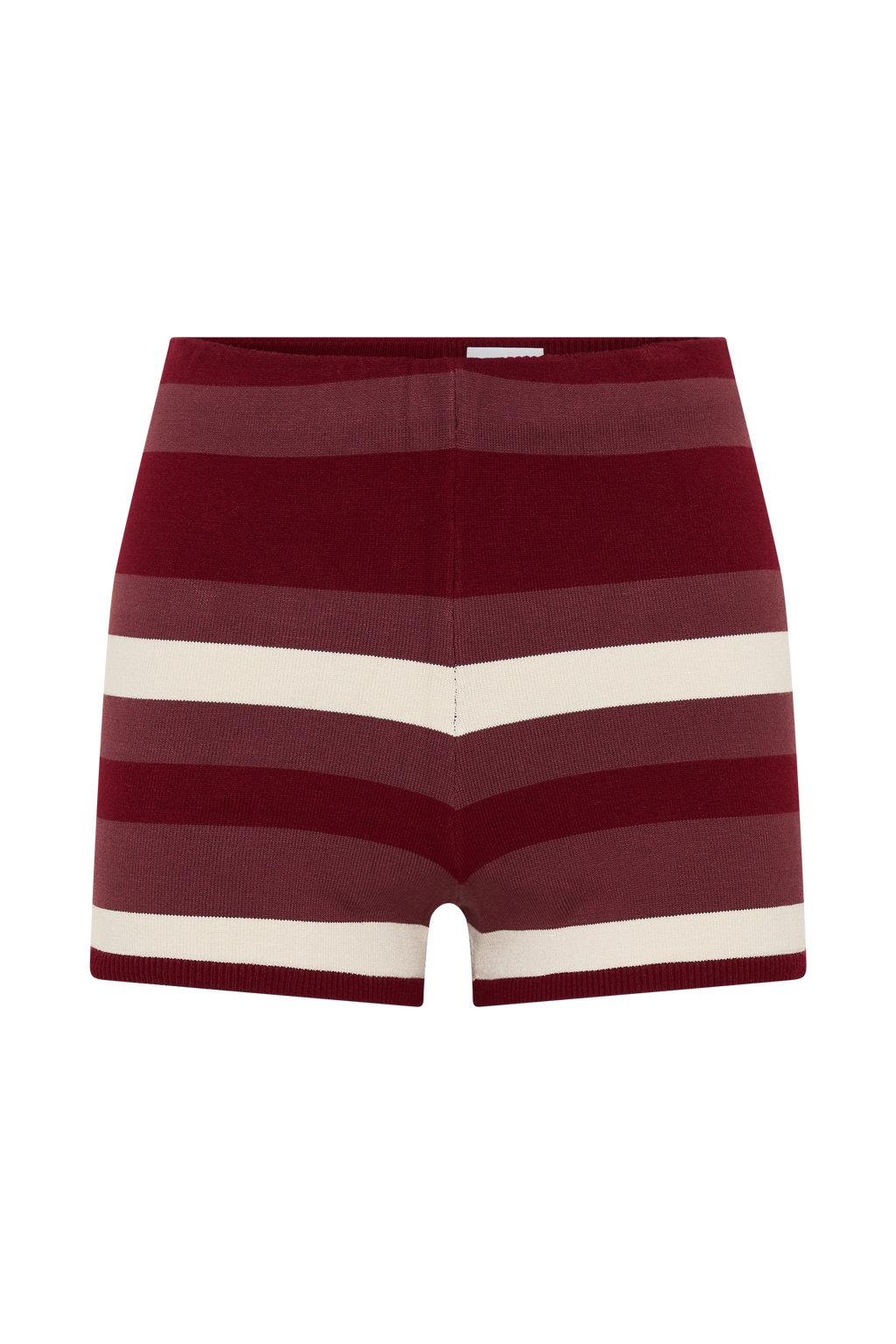 Philly Stripe Knit Short - Burgundy/Cream