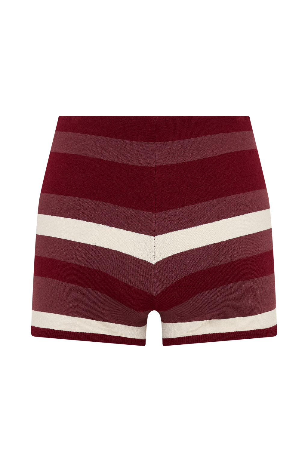 Philly Stripe Knit Short - Burgundy/Cream
