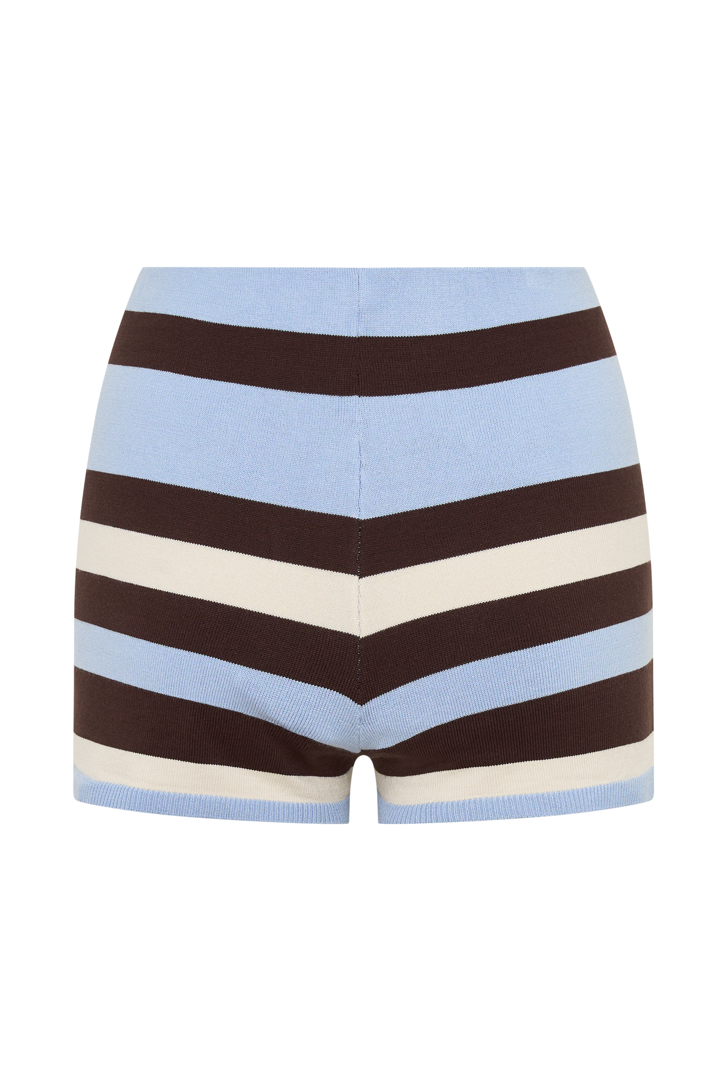 Philly Stripe Knit Short - Chocolate/Blue