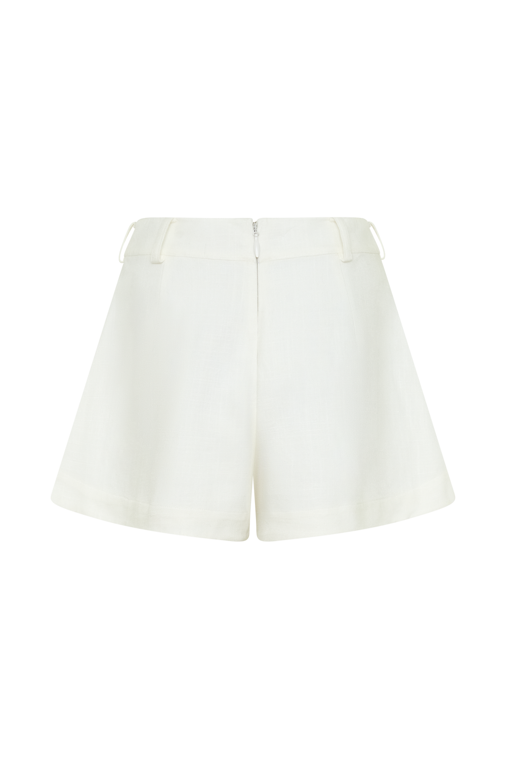 Piper Linen Flare Shorts - White
