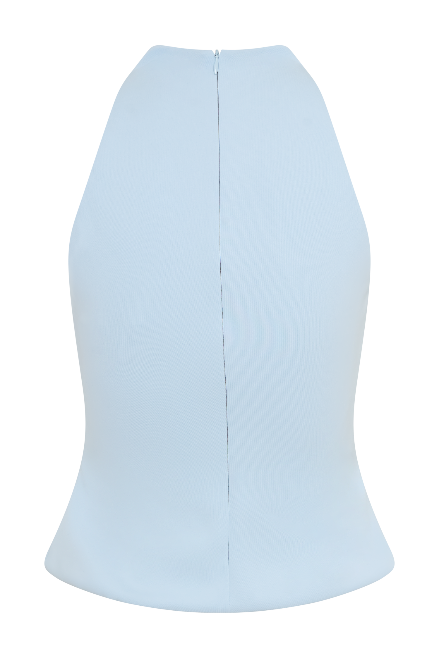 Portia Scuba Sleeveless Top - Pale Blue
