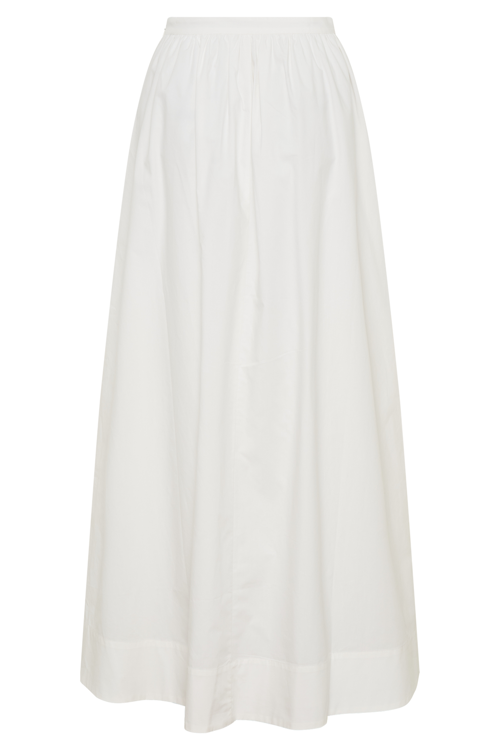 River Gathered Maxi Skirt - White