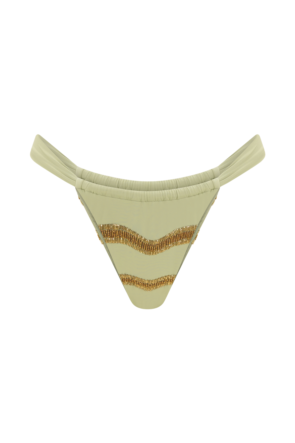 Robyn Beaded Bikini Bottom - Sage