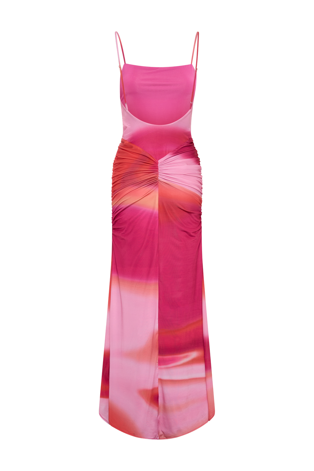Roisin Slinky Maxi Dress - Pink Sunset Print