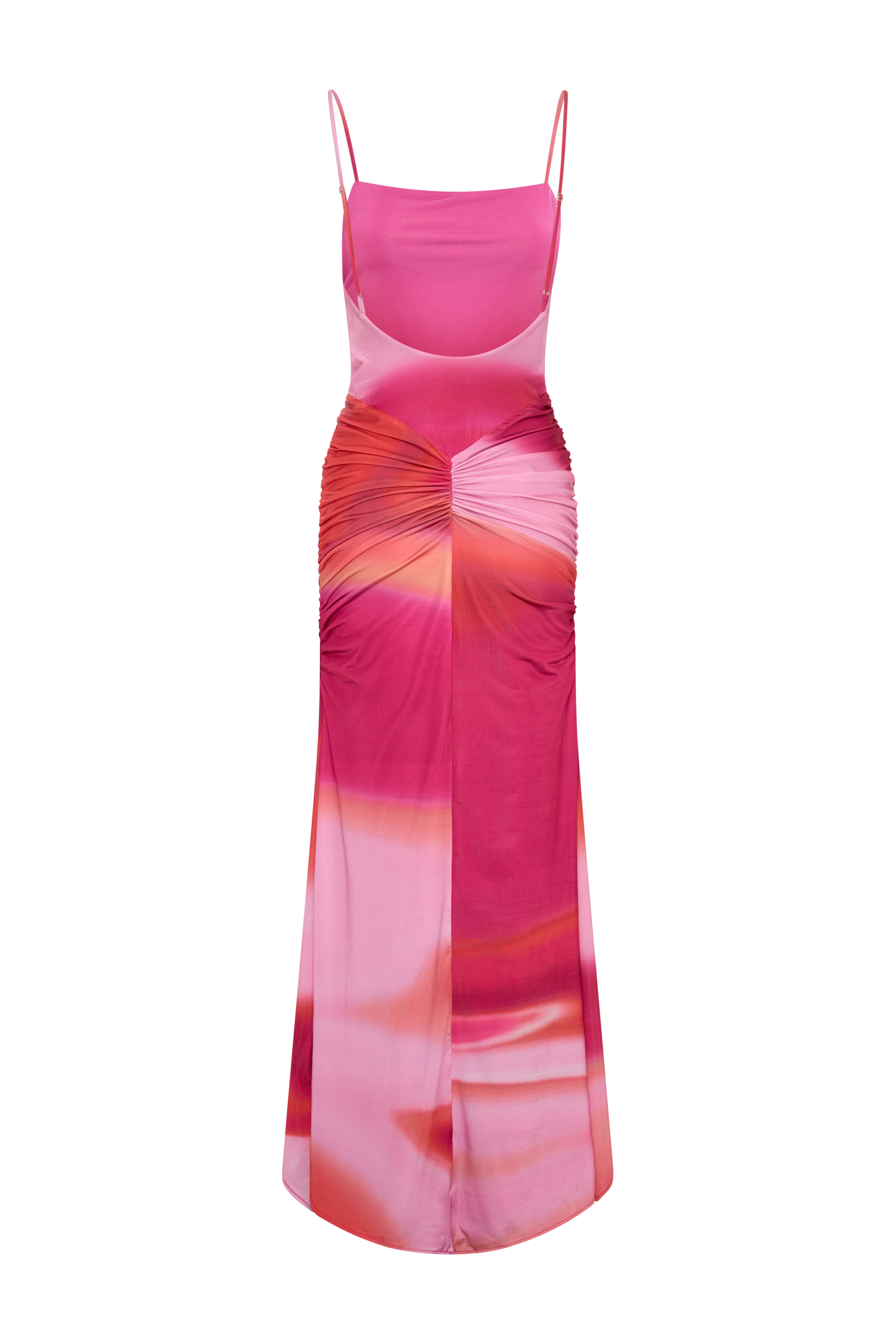 Roisin Slinky Maxi Dress - Pink Sunset Print