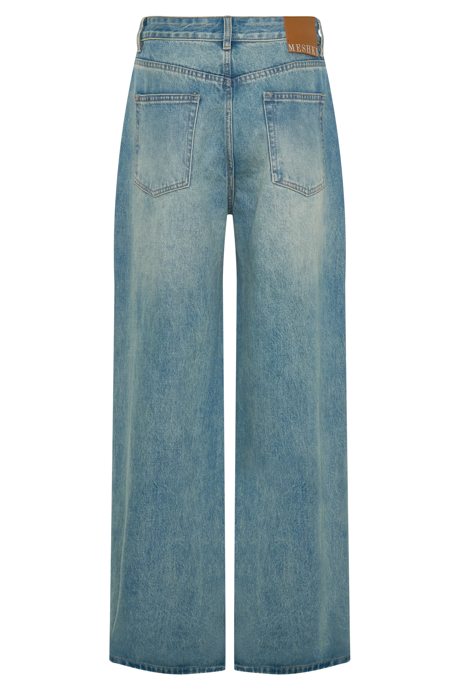 Romi Mid Rise Wide Leg Jeans - Faded Mid Blue