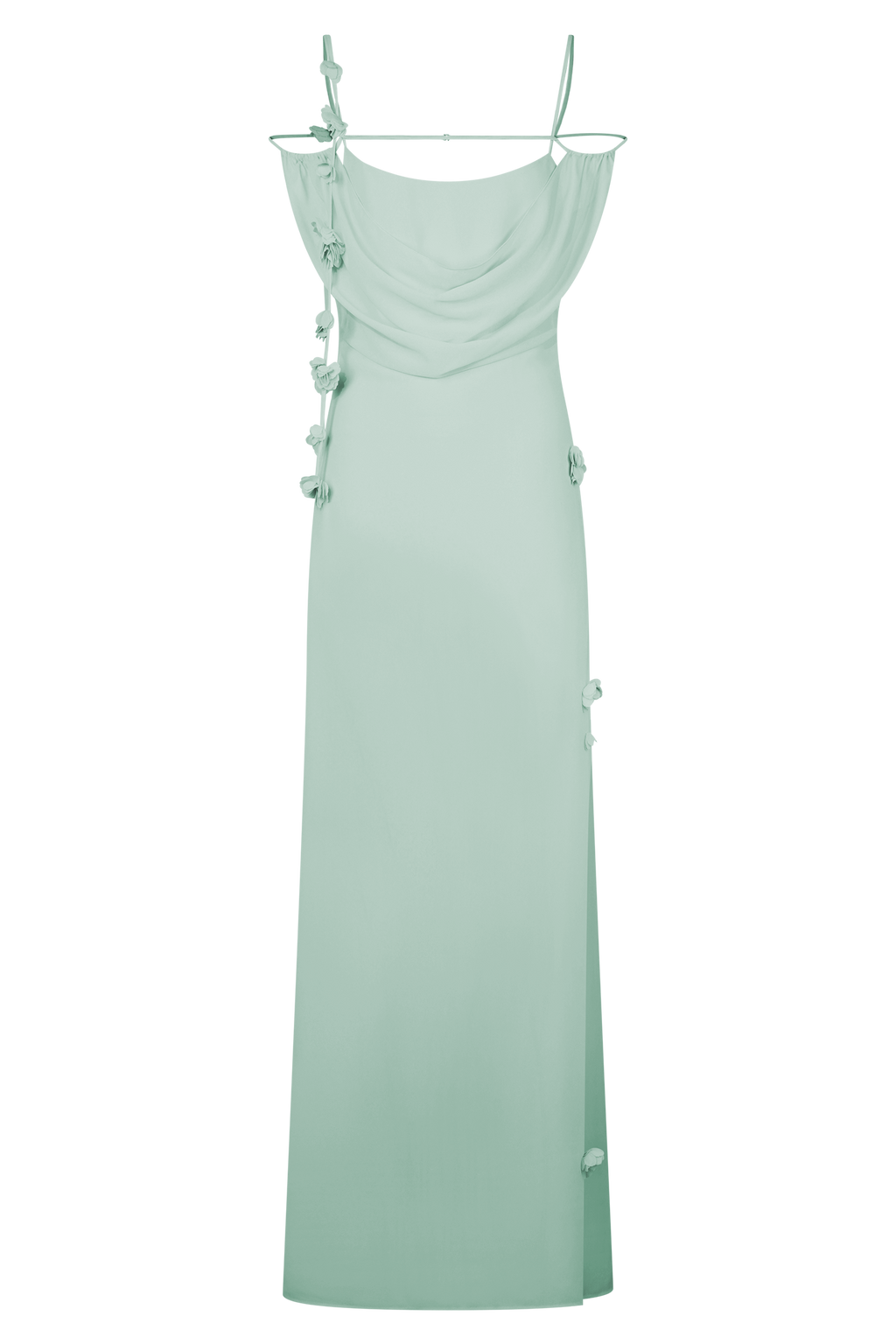 Rosalie Floral Chiffon Maxi Dress - Lagoon