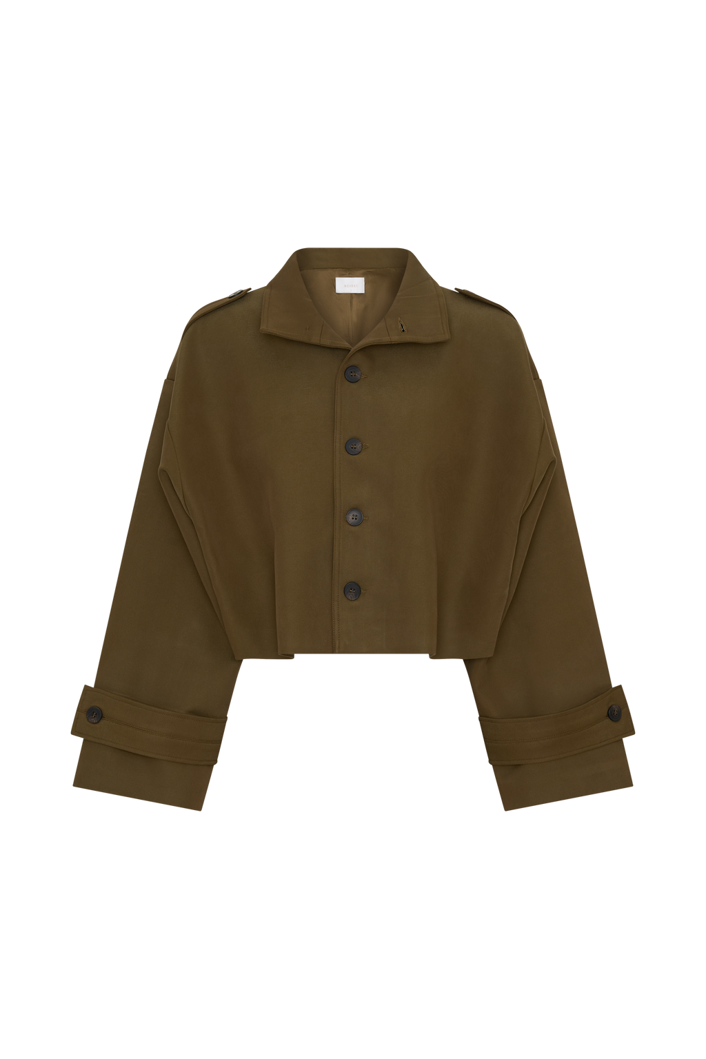 Rue Funnel Neck Bomber Jacket - Khaki