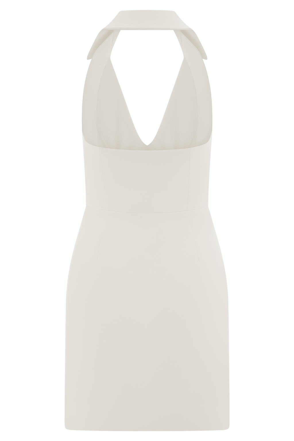 Ruth Cotton Halter Mini Dress - Ivory