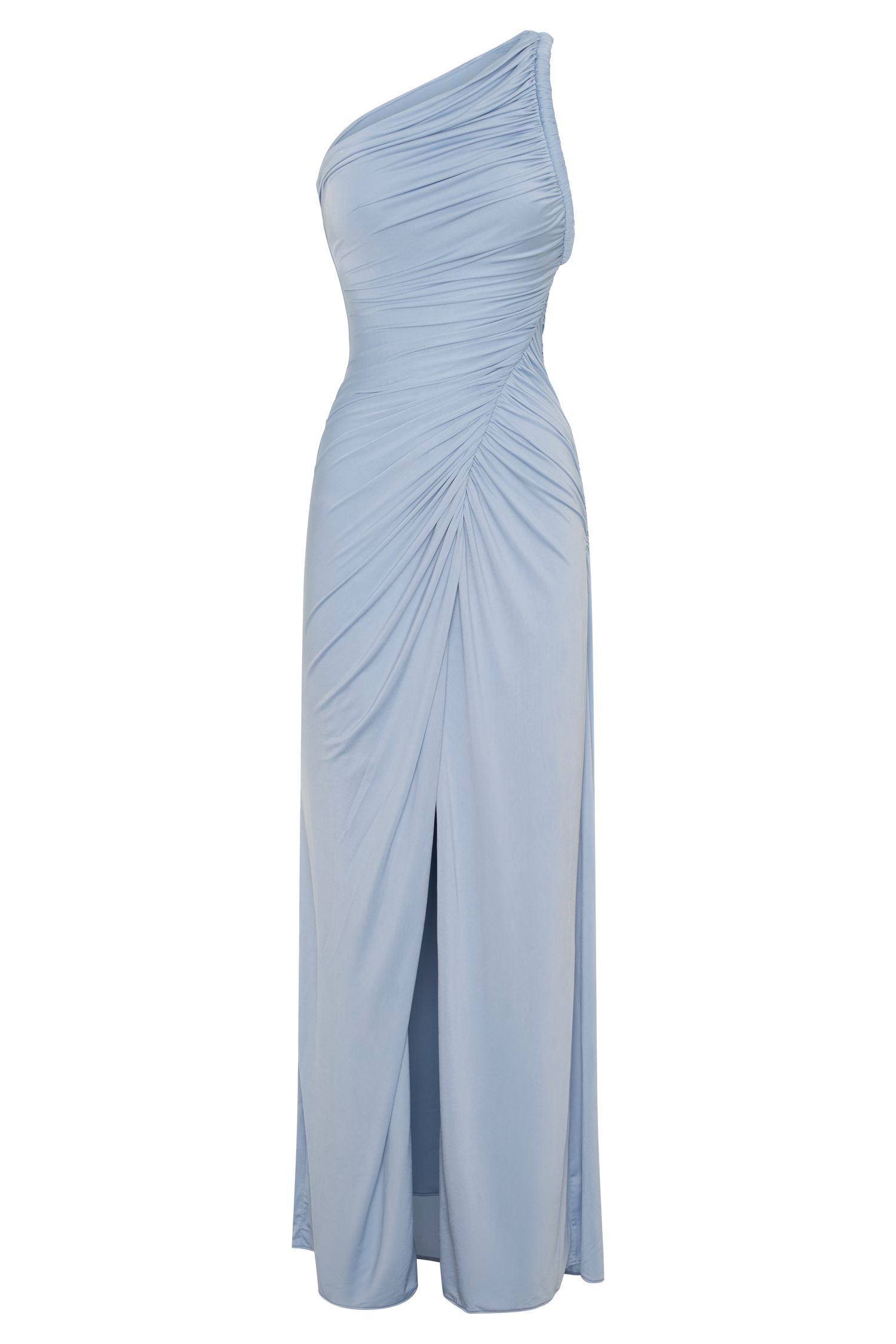 Ryn Twisted One Shoulder Maxi Dress - Sky Blue