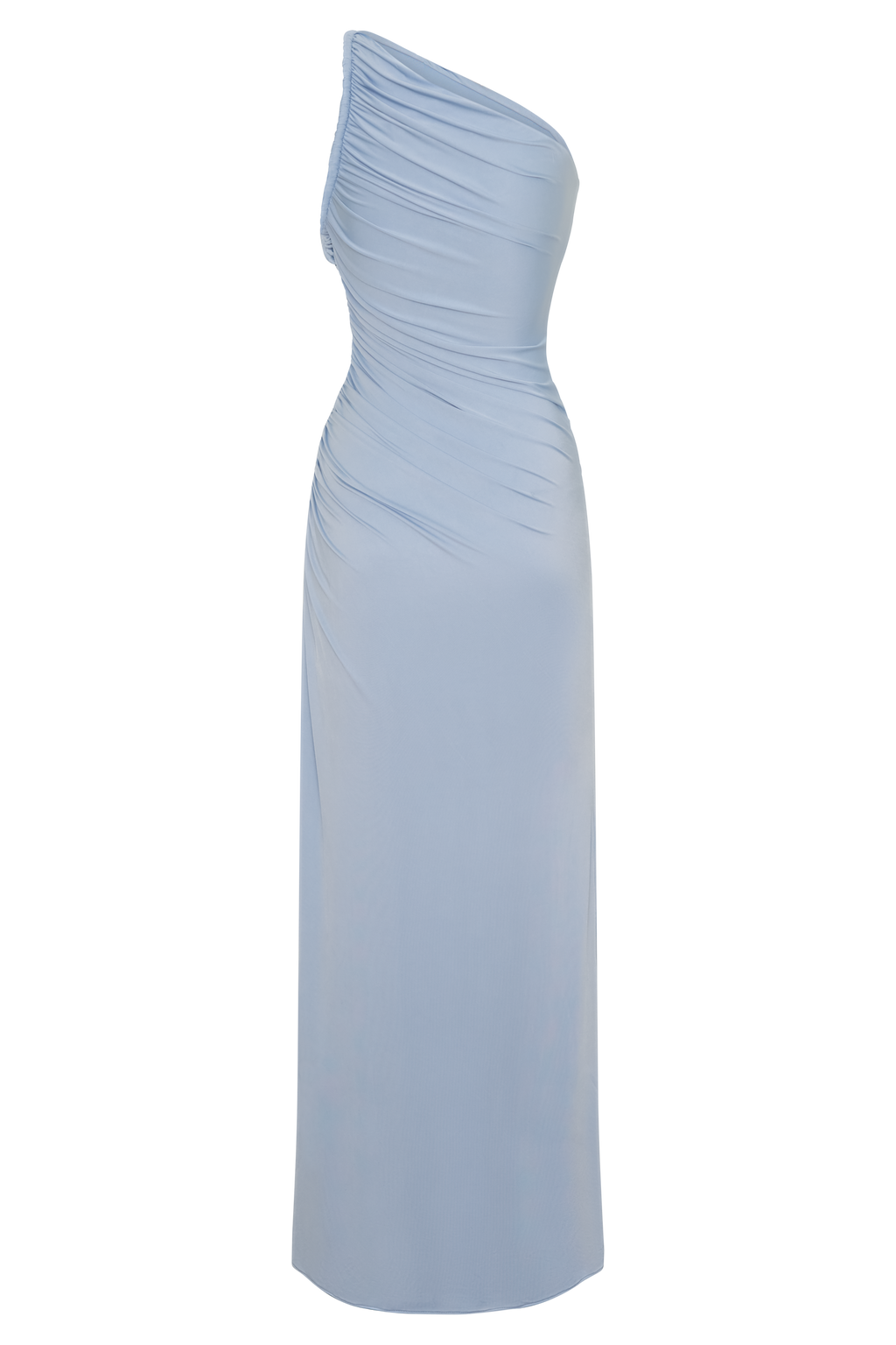Ryn Twisted One Shoulder Maxi Dress - Sky Blue
