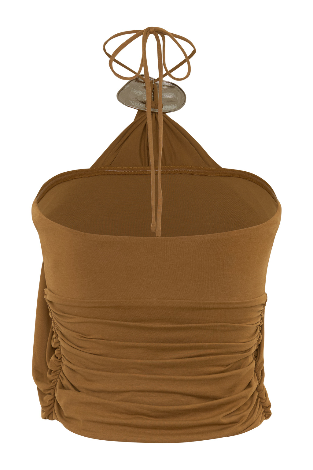 Sade Halter Top With Hardware - Caramel