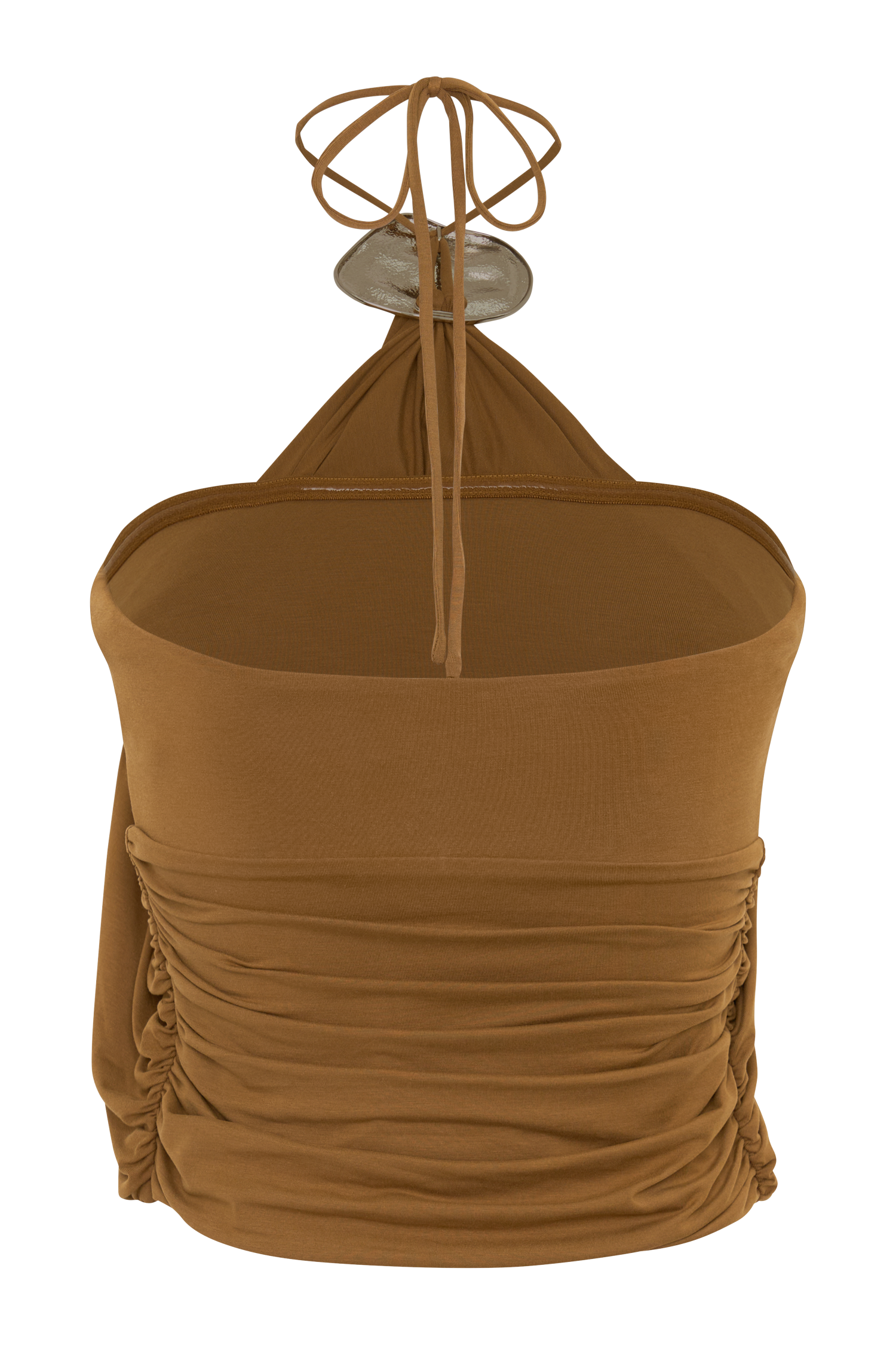 Sade Halter Top With Hardware - Caramel