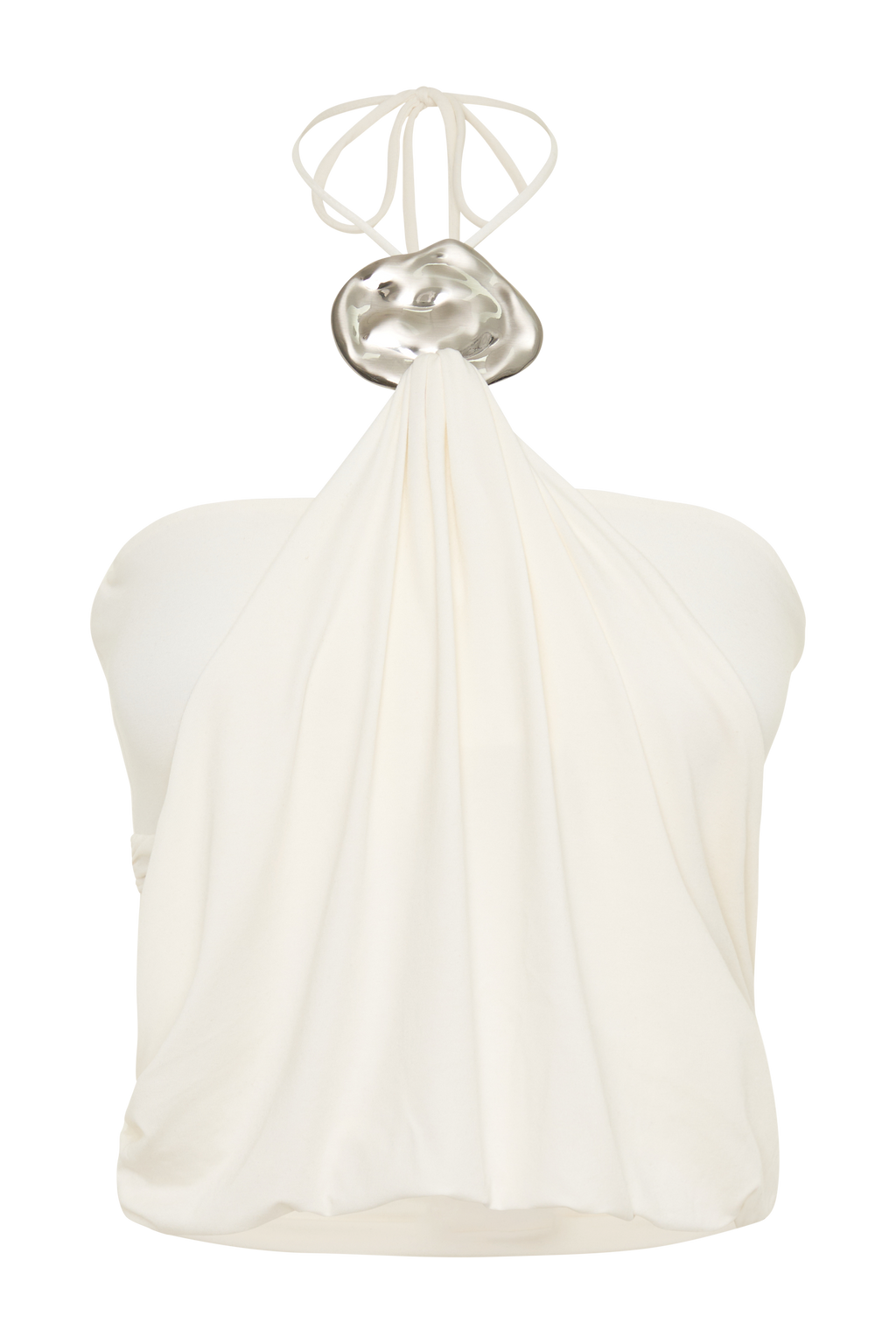 Sade Halter Top With Hardware - Ivory