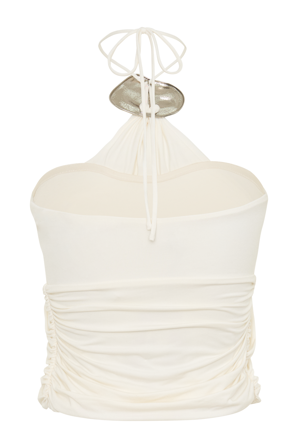 Sade Halter Top With Hardware - Ivory