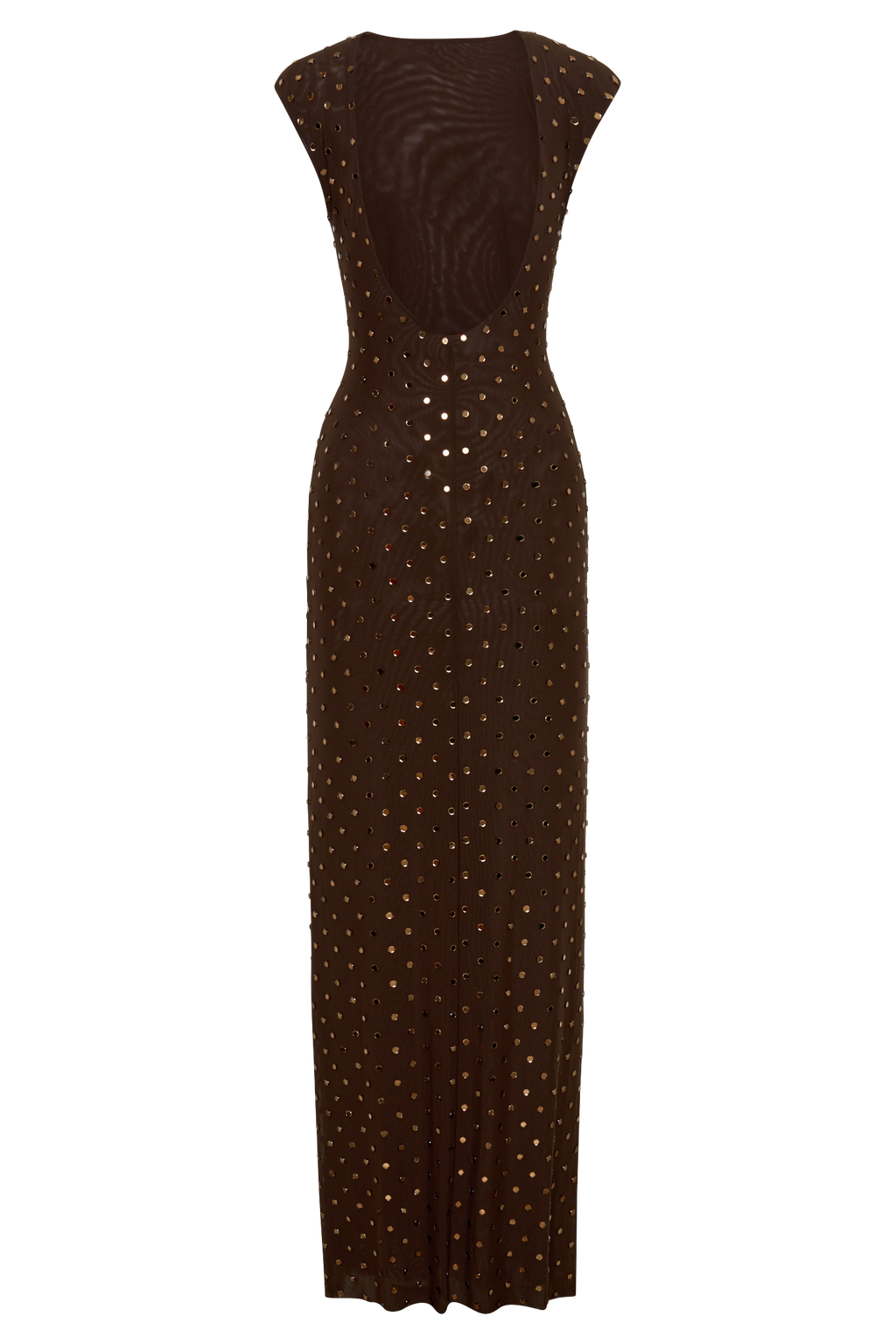 Samara Sleeveless Diamante Maxi Dress - Chocolate