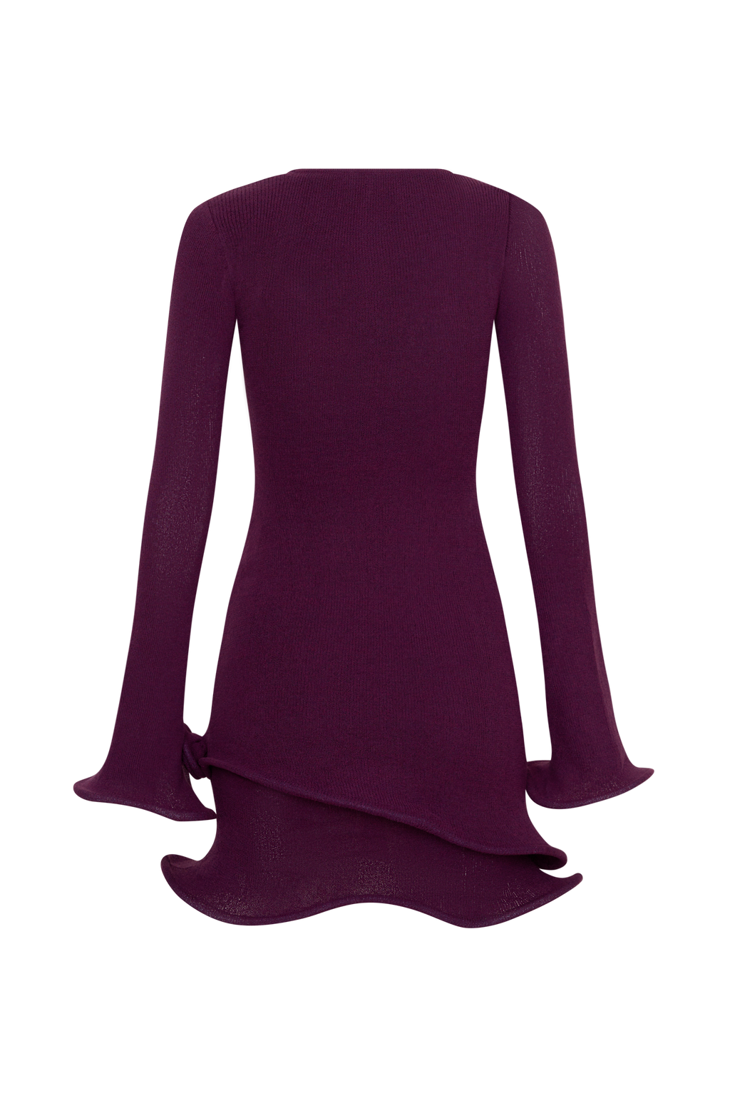 Samira Knit Long Sleeve Mini Dress - Plum