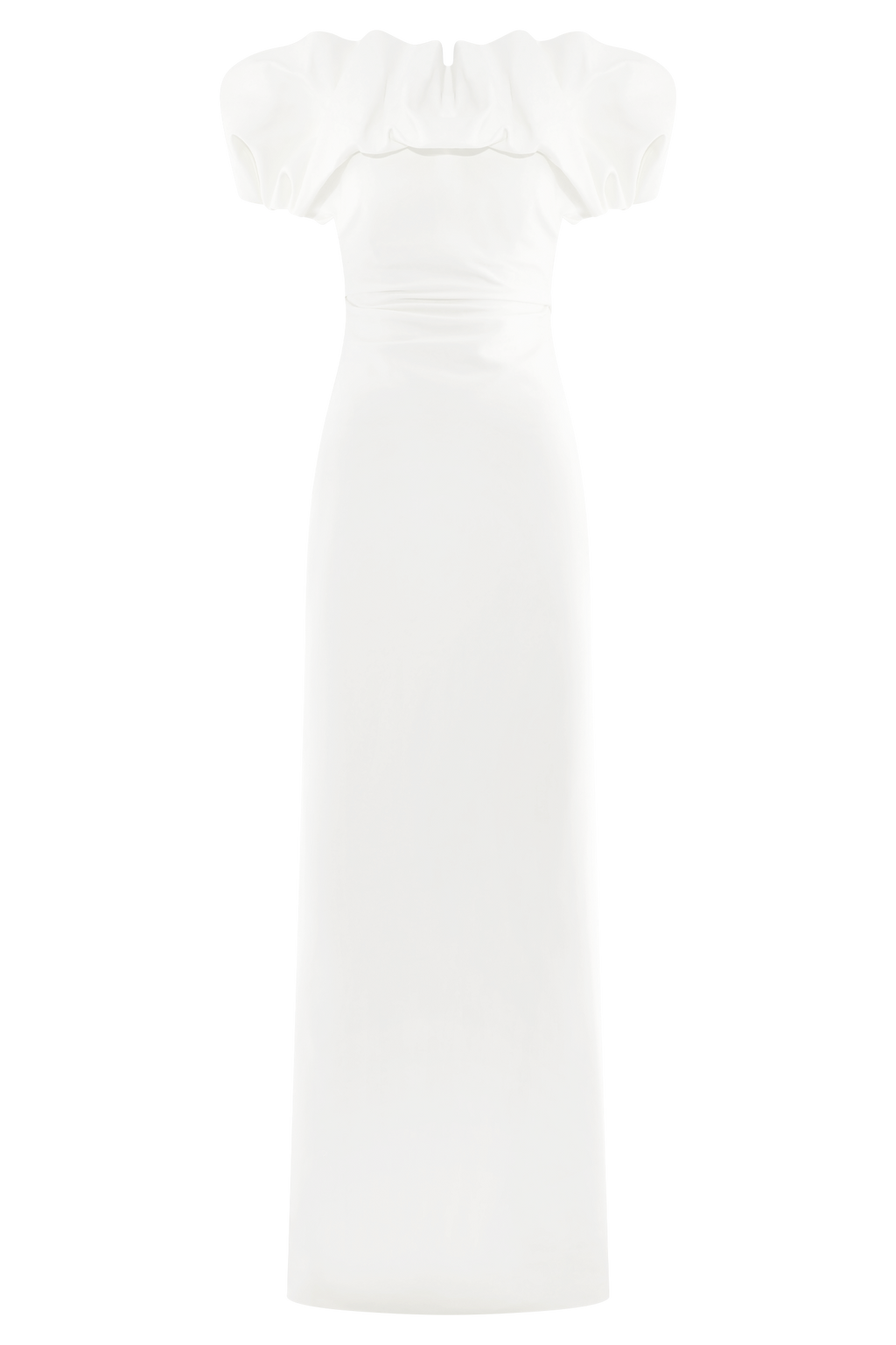 Sariya Sculptural Maxi Dress - White