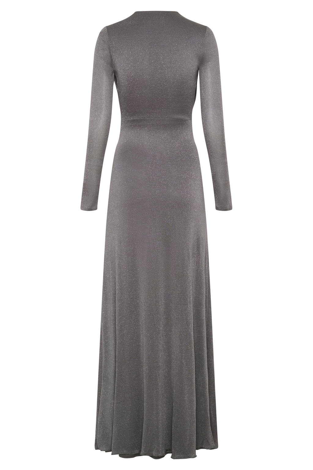 Scarlet Lurex Cowl Maxi Dress - Silver