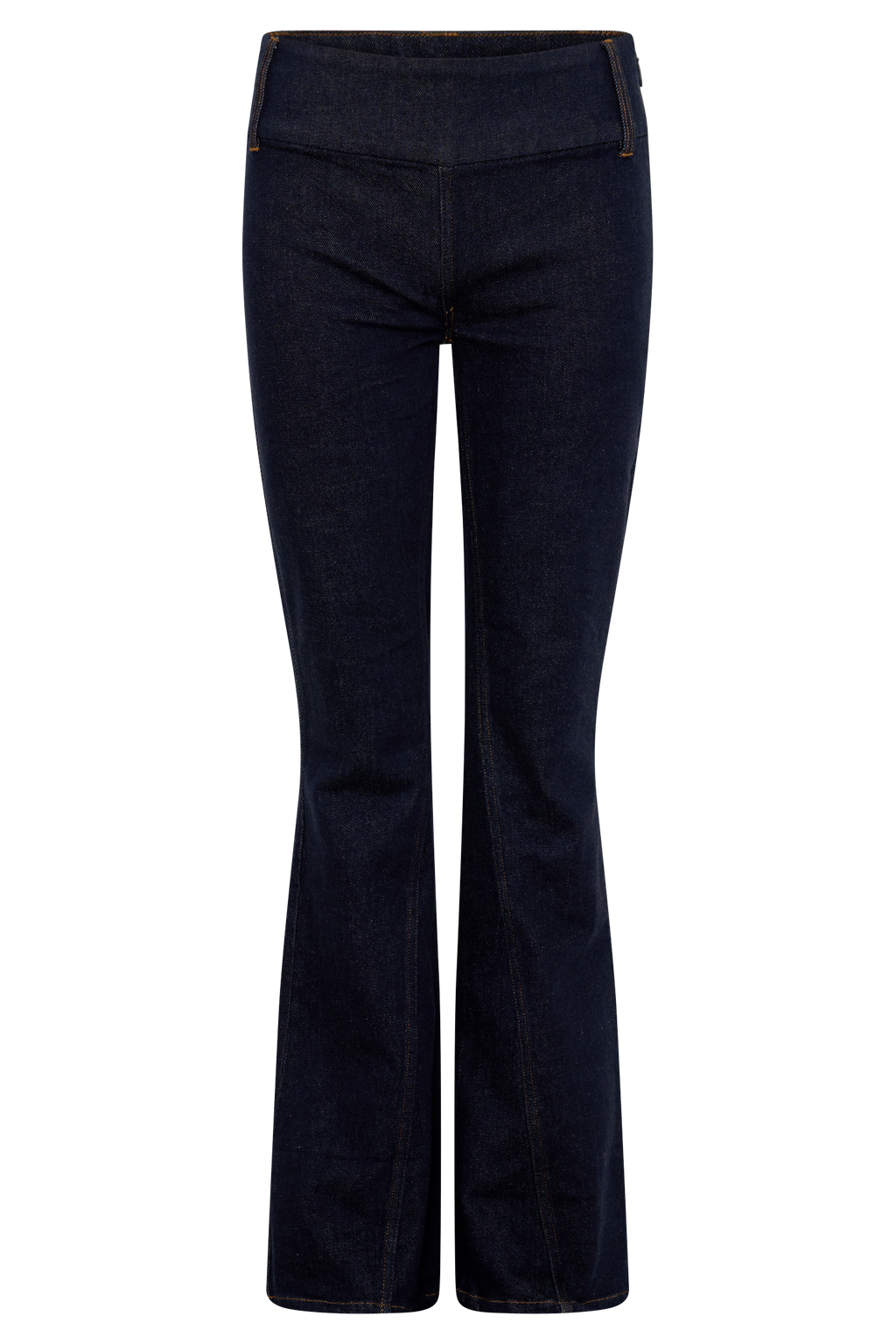 Shelly Flared Denim Jeans - Washed Indigo Blue