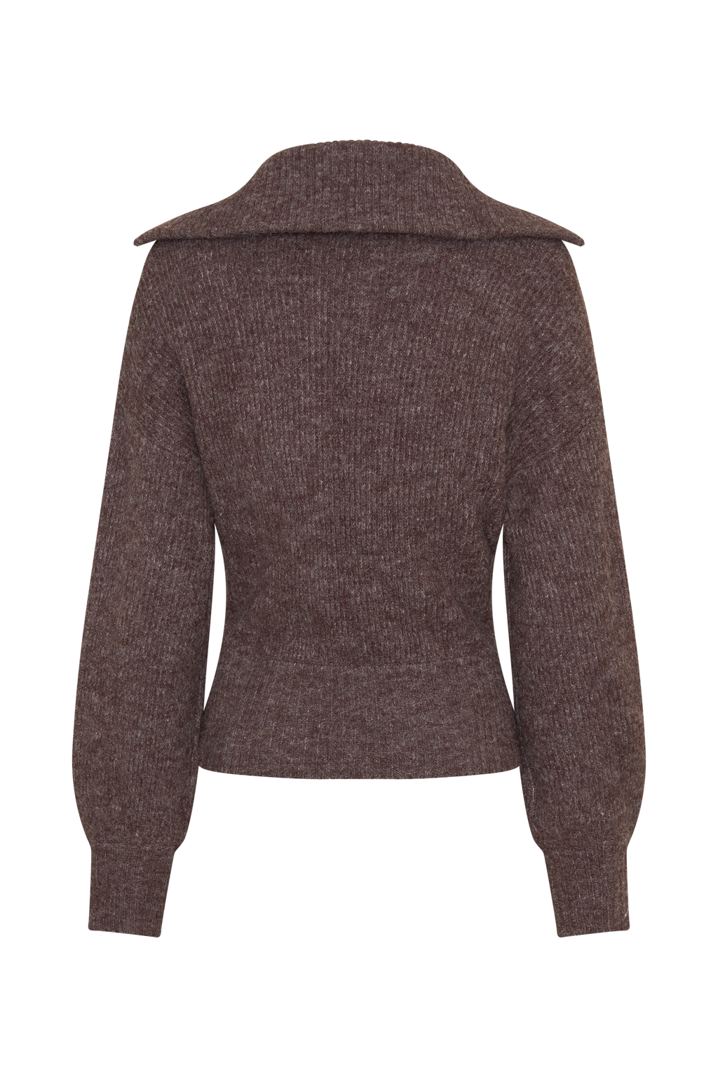 Skylaine Zip Knit Jumper - Brown Marle