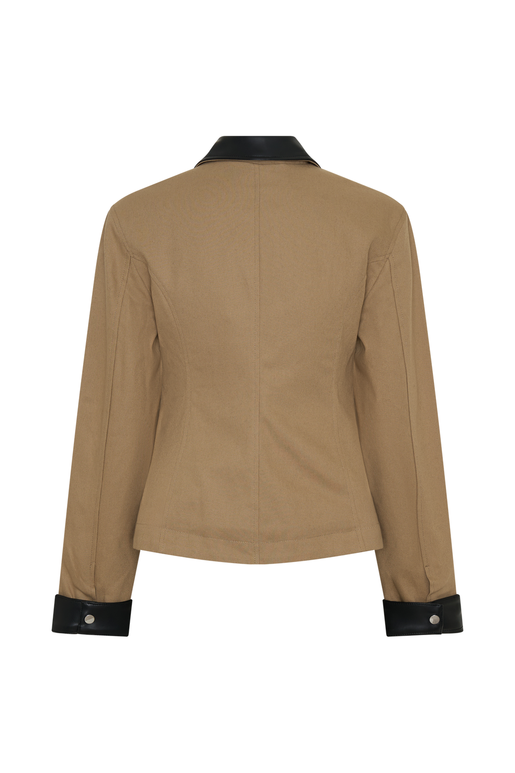 Solange Zip Up Collared Jacket - Natural