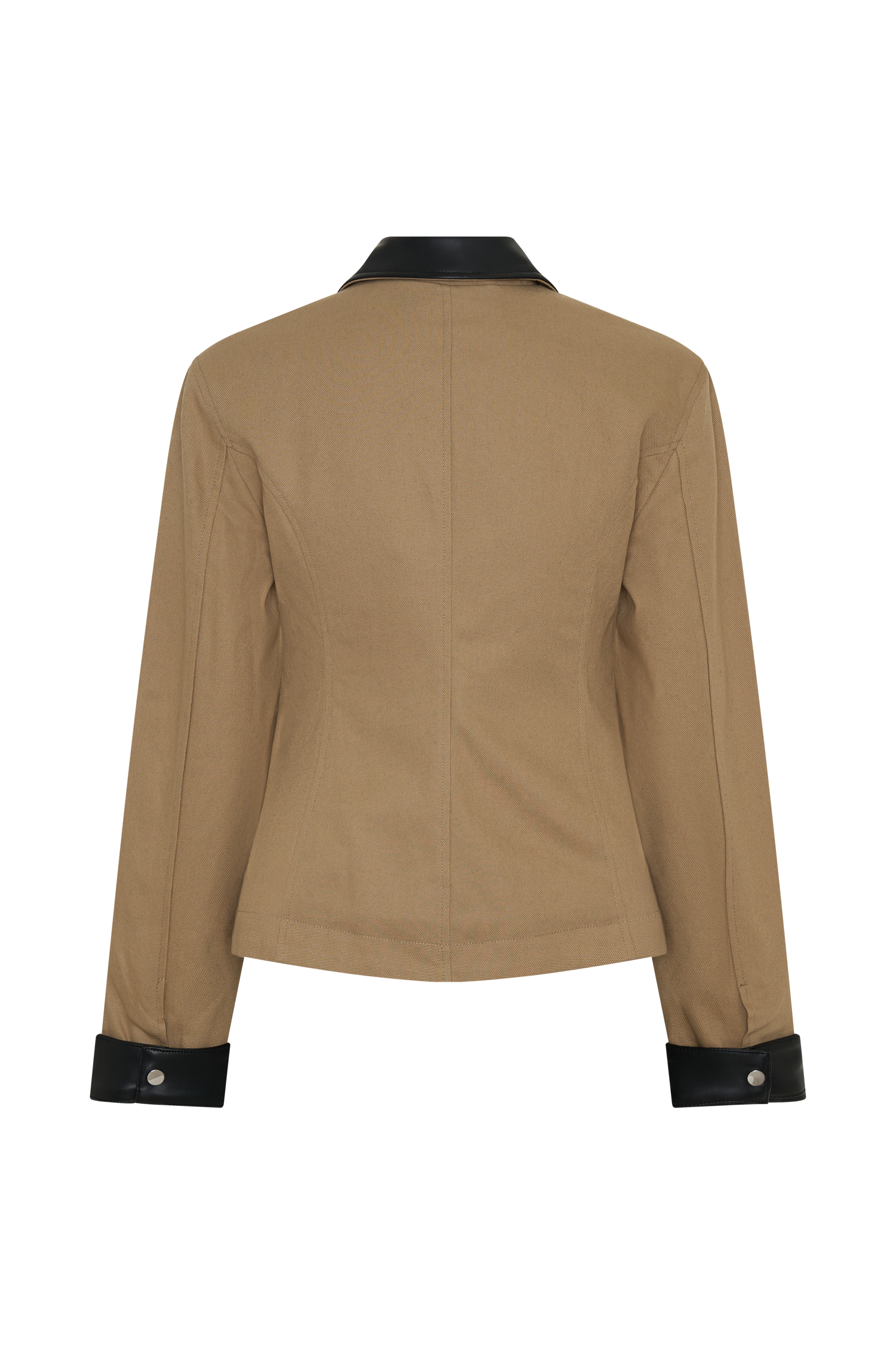 Solange Zip Up Collared Jacket - Natural