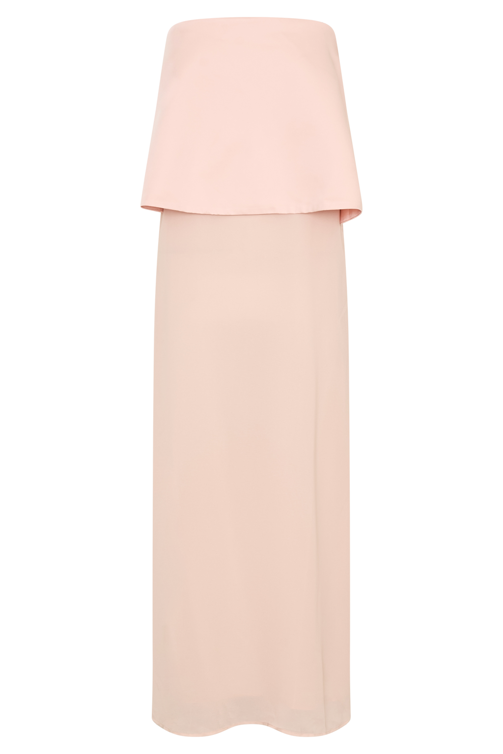 Sophia Satin Strapless Maxi Dress - Peach