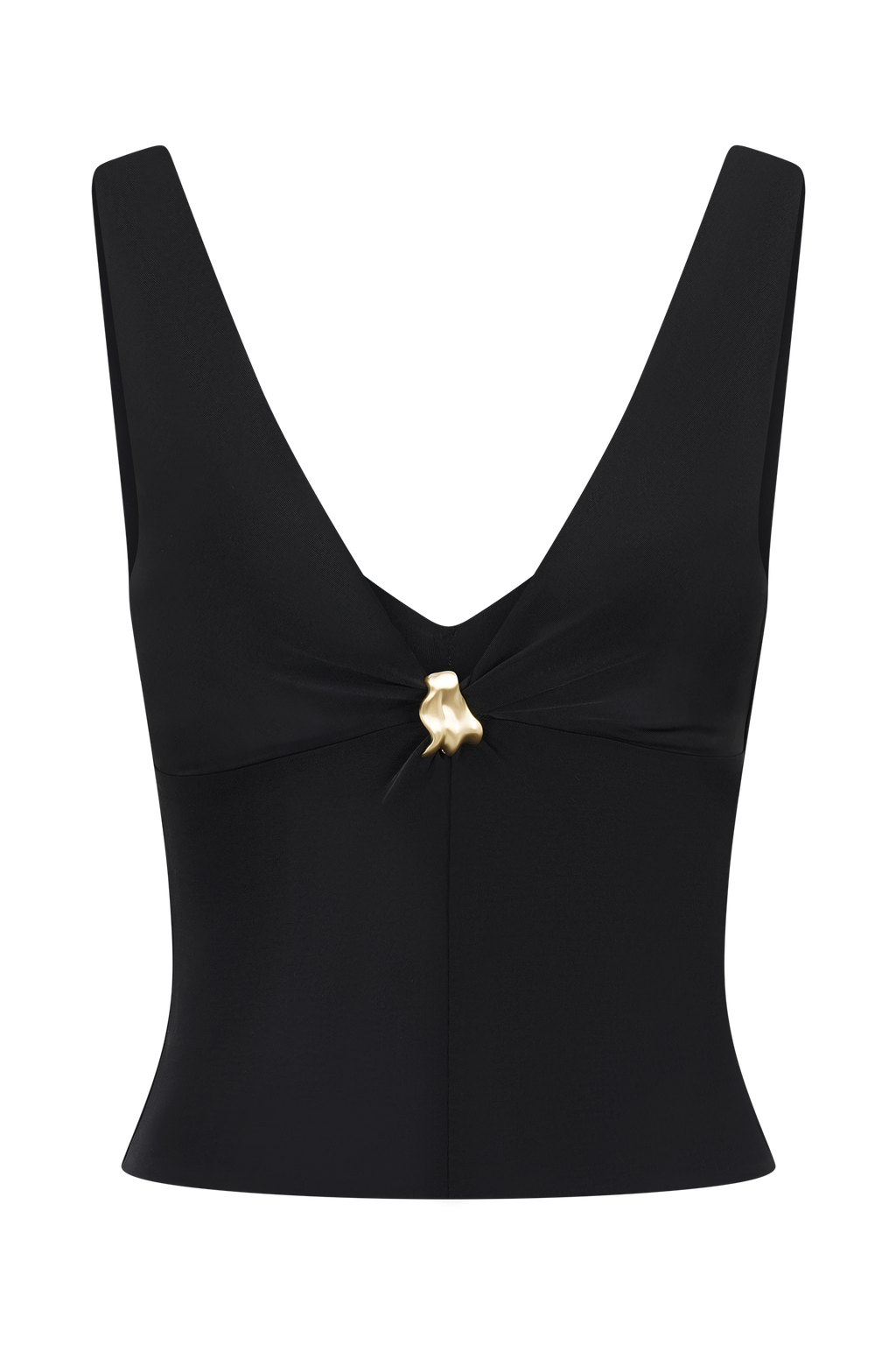 Spencer Slinky Top with Hardware - Black