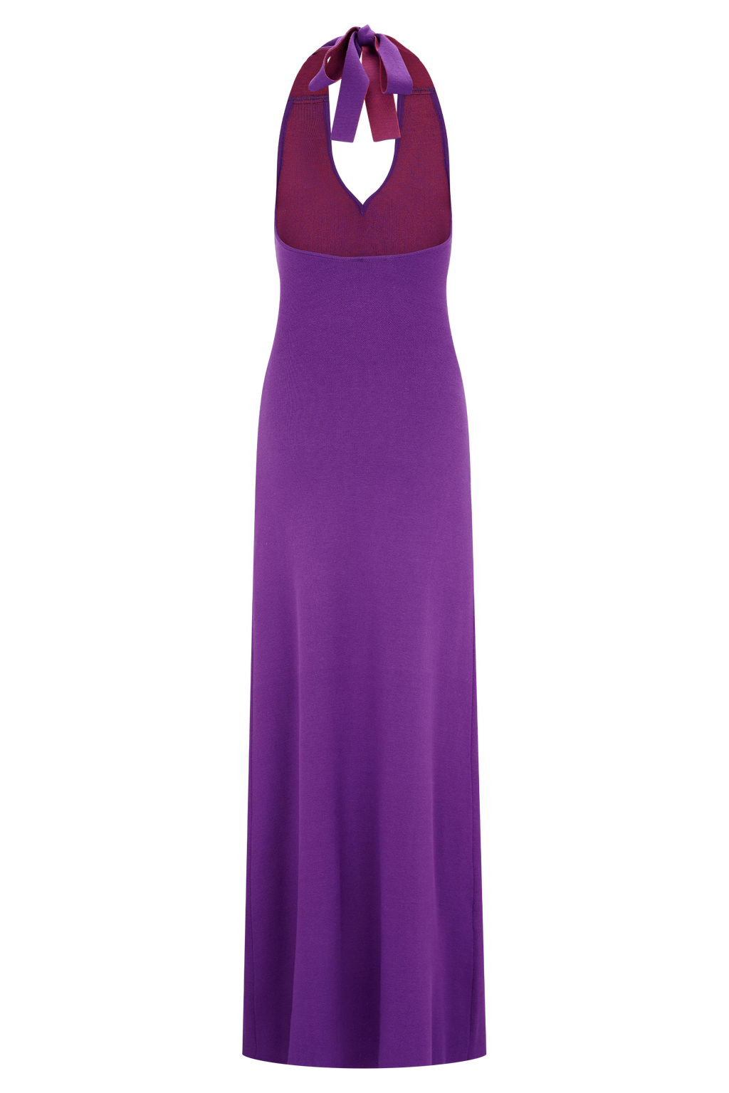 Stacy Knit Halter Maxi Dress - Purple/Red