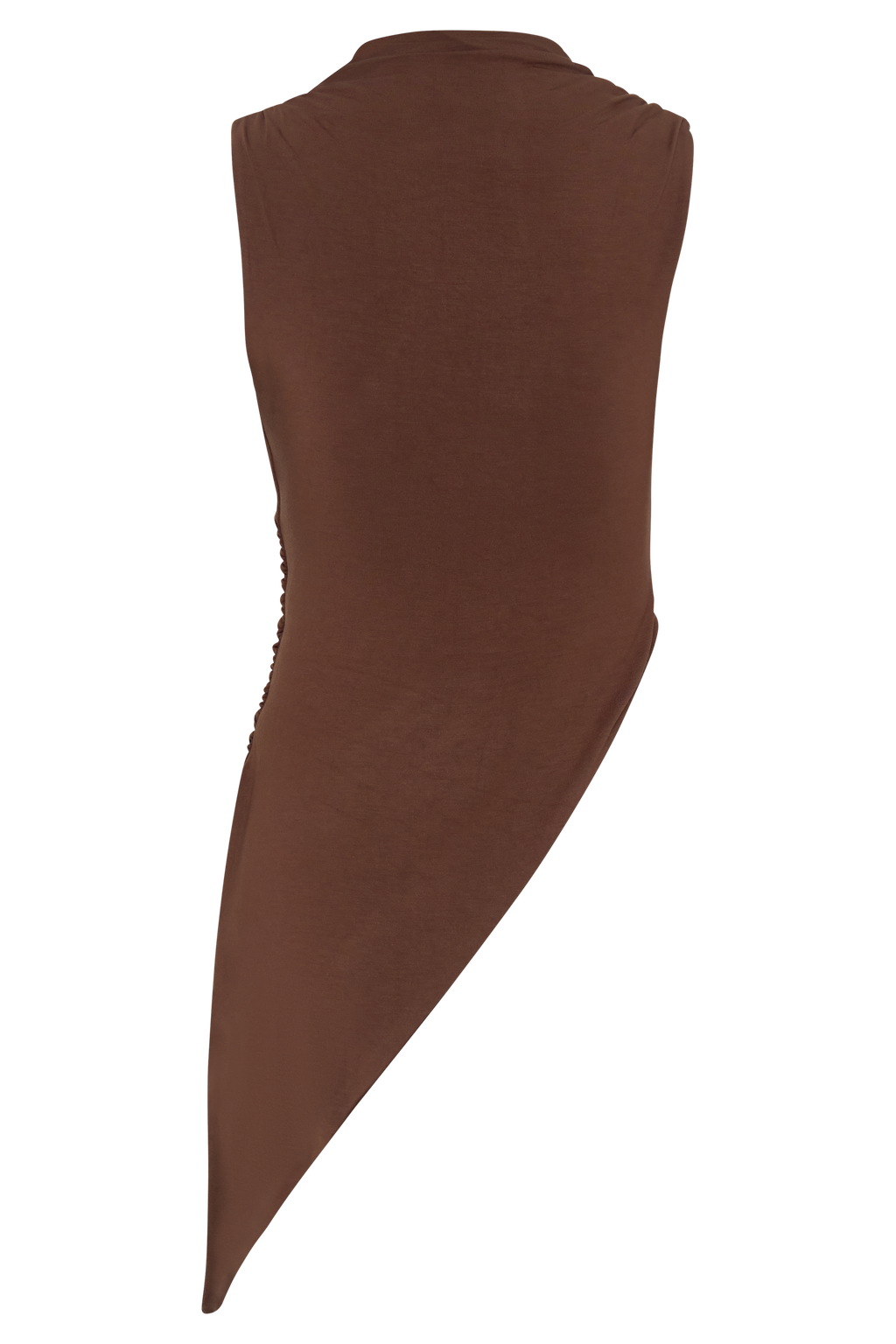 Suong High Neck Gathered Top - Mocha