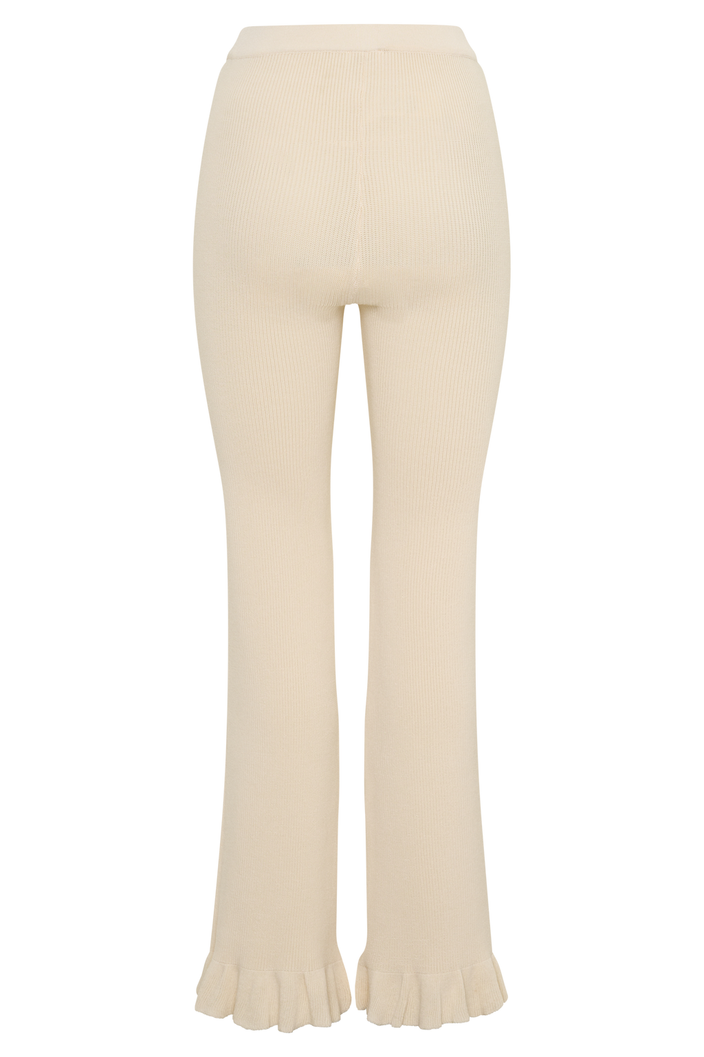 Suzie Ribbed Flared Pants - Ivory