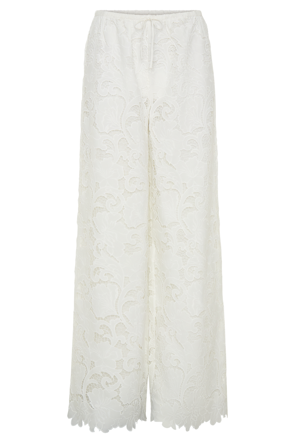 Tessa Broderie Straight Leg Pants - White
