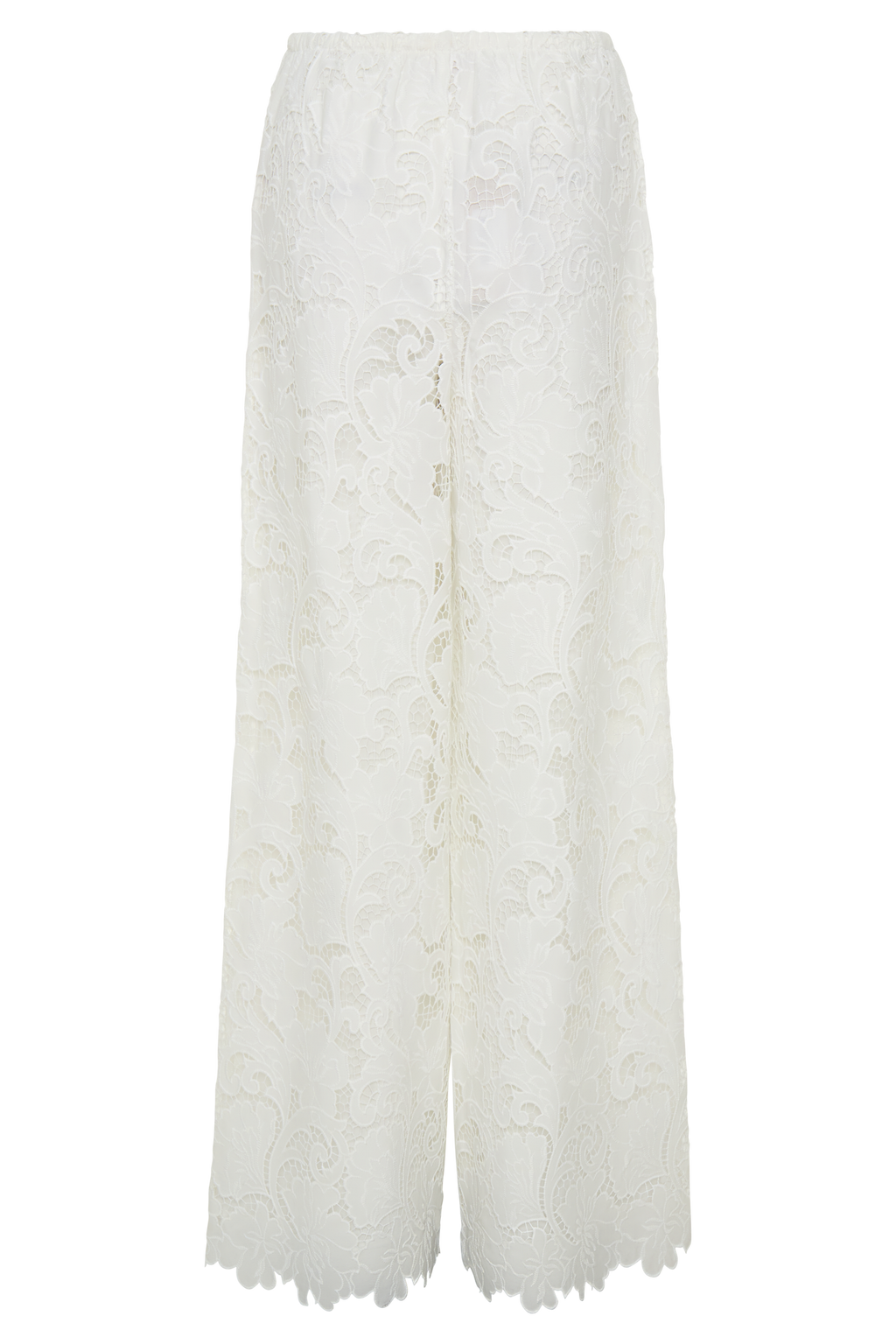 Tessa Broderie Straight Leg Pants - White
