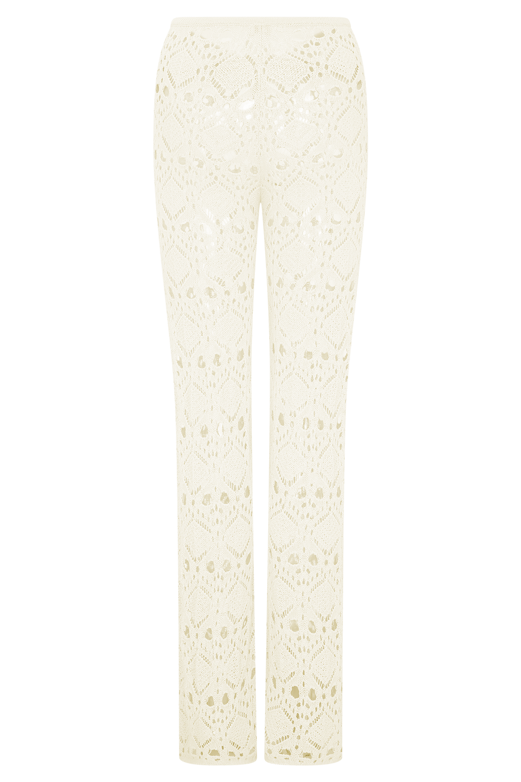 Trena Crochet Knit Pants - Ivory