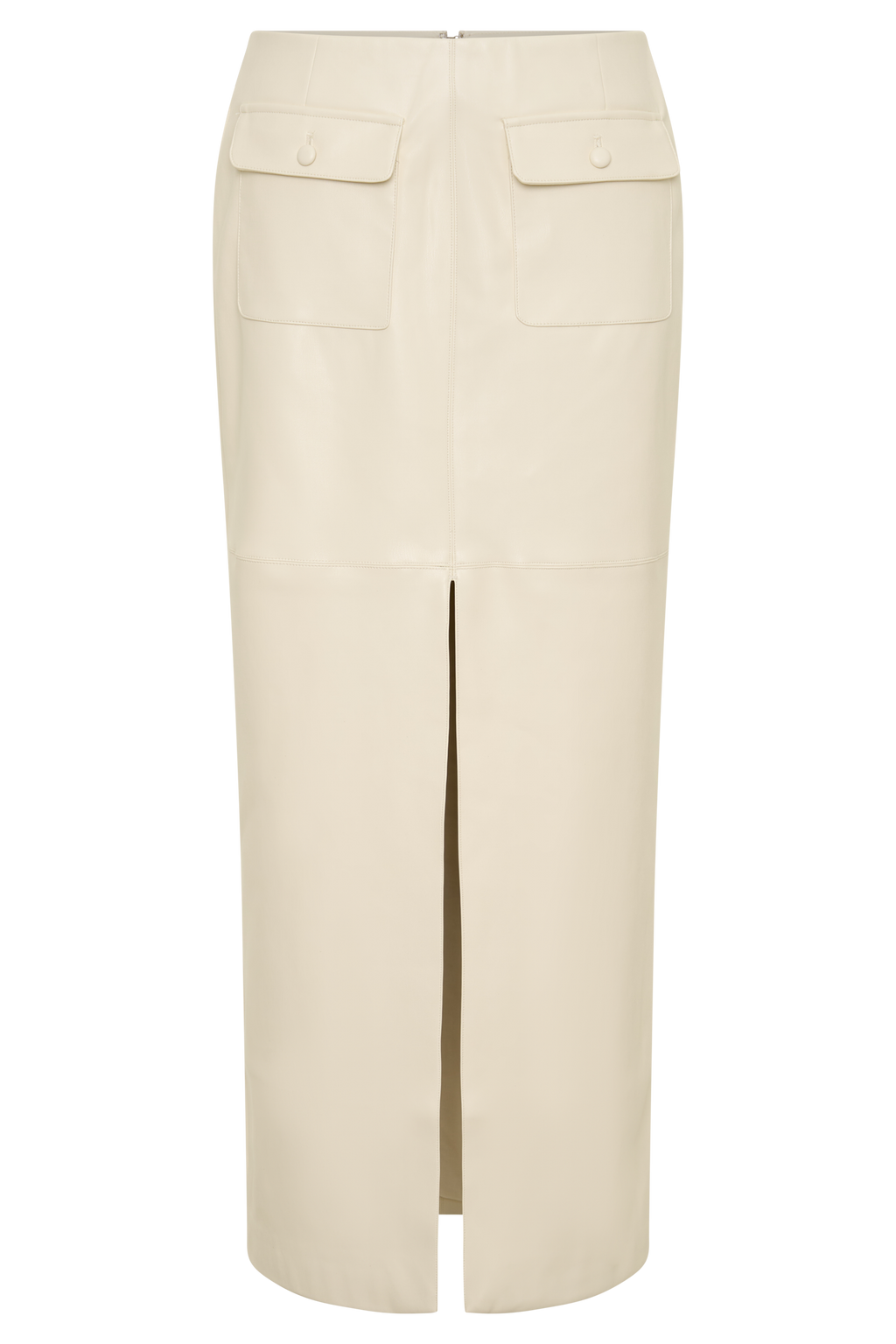 Winslet Faux Leather Maxi Skirt - Bone
