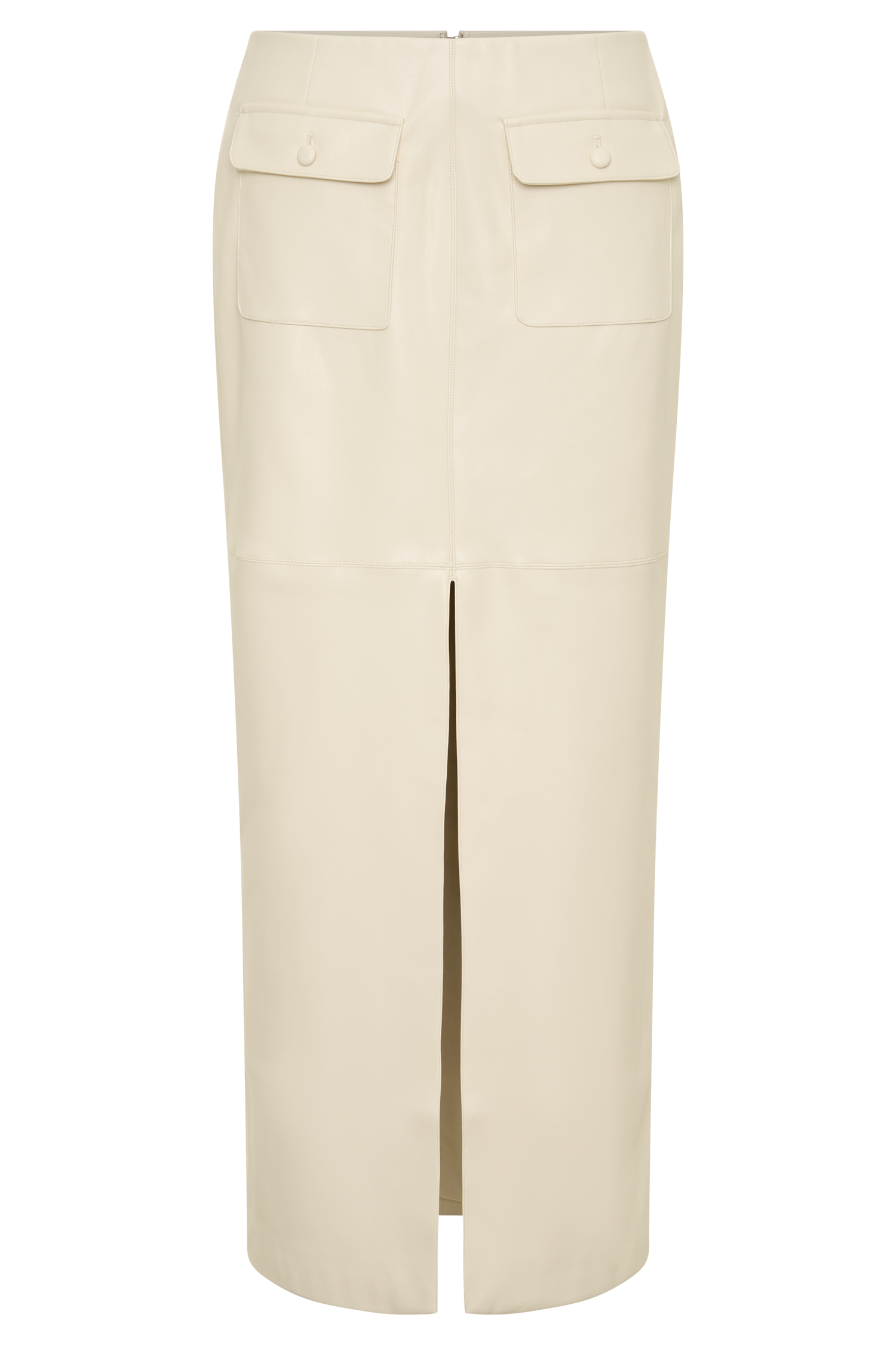 Winslet Faux Leather Maxi Skirt - Bone