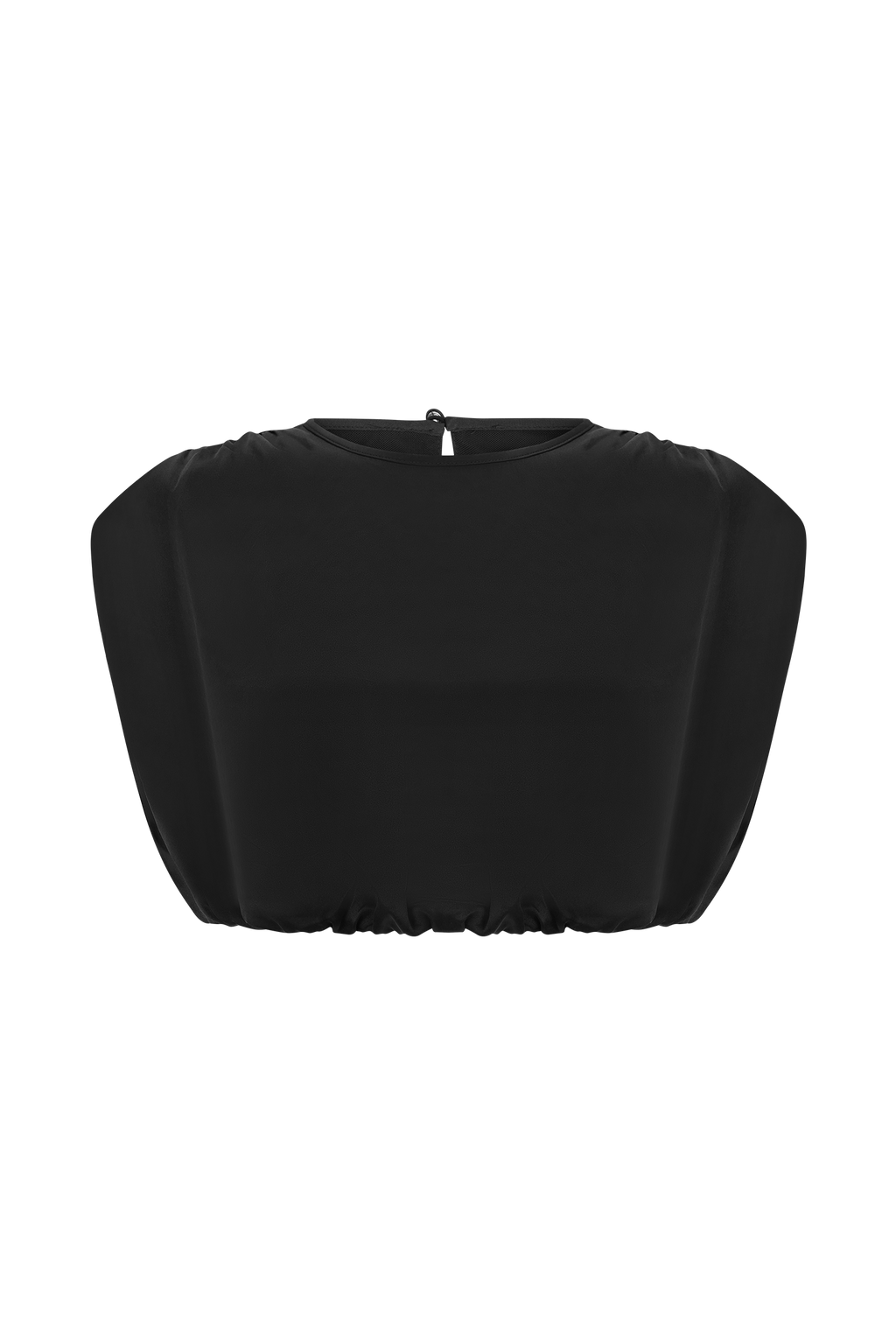 Zendaya Silk Crop Top - Black