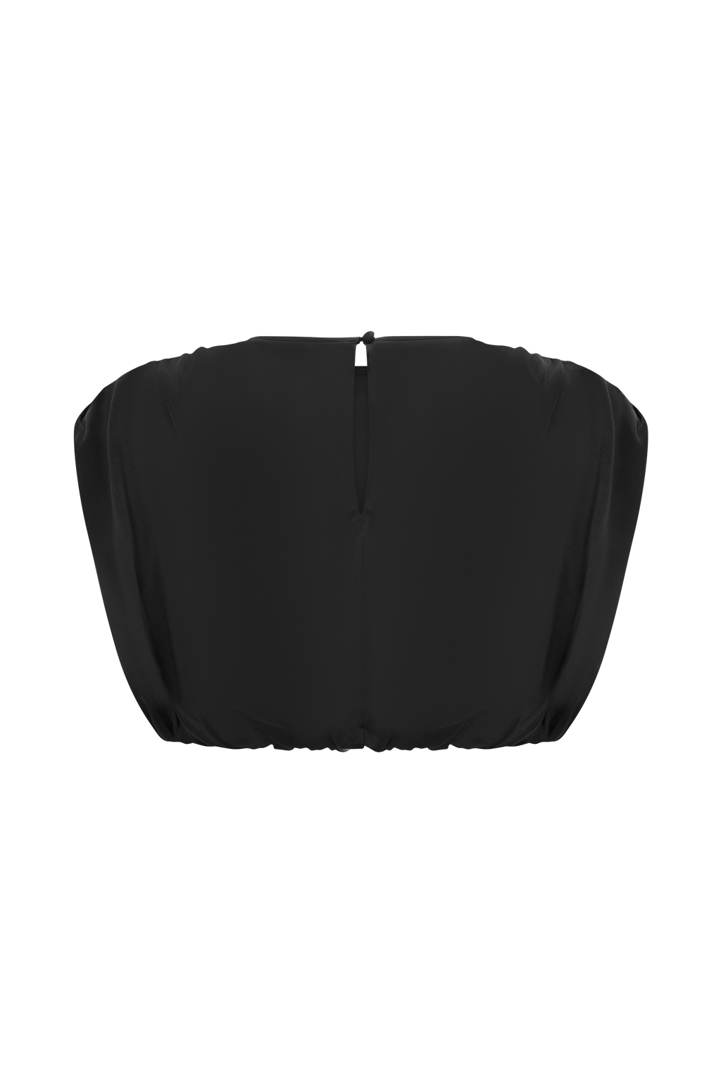 Zendaya Silk Crop Top - Black