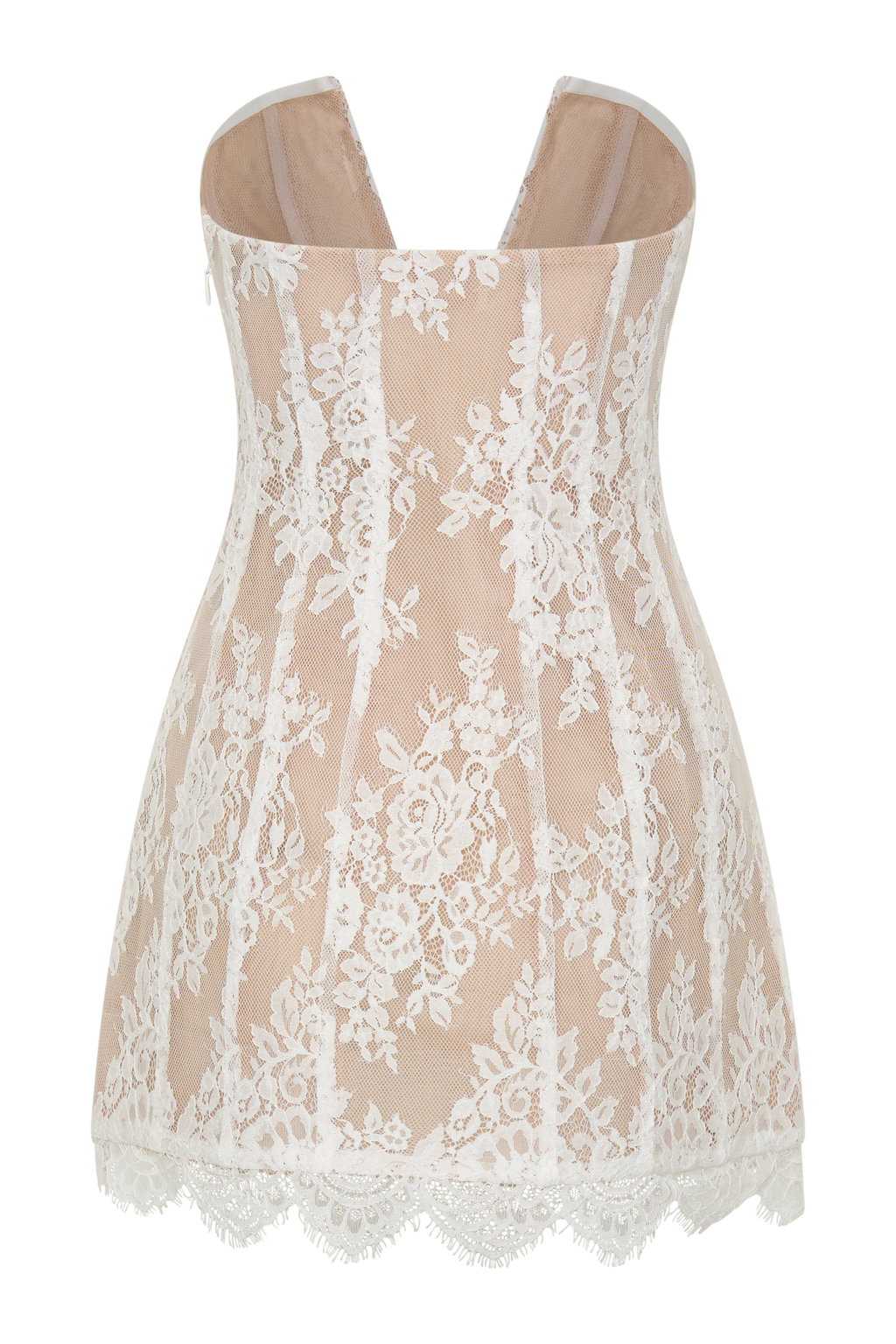 Zoey Lace Corset Mini Dress - Ivory