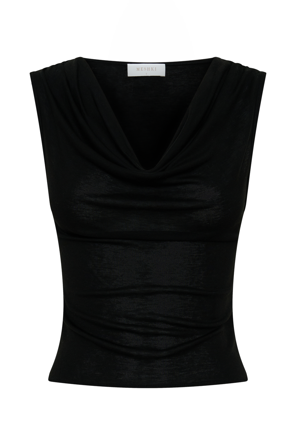 Ciaran Sleeveless Sheer Top - Black