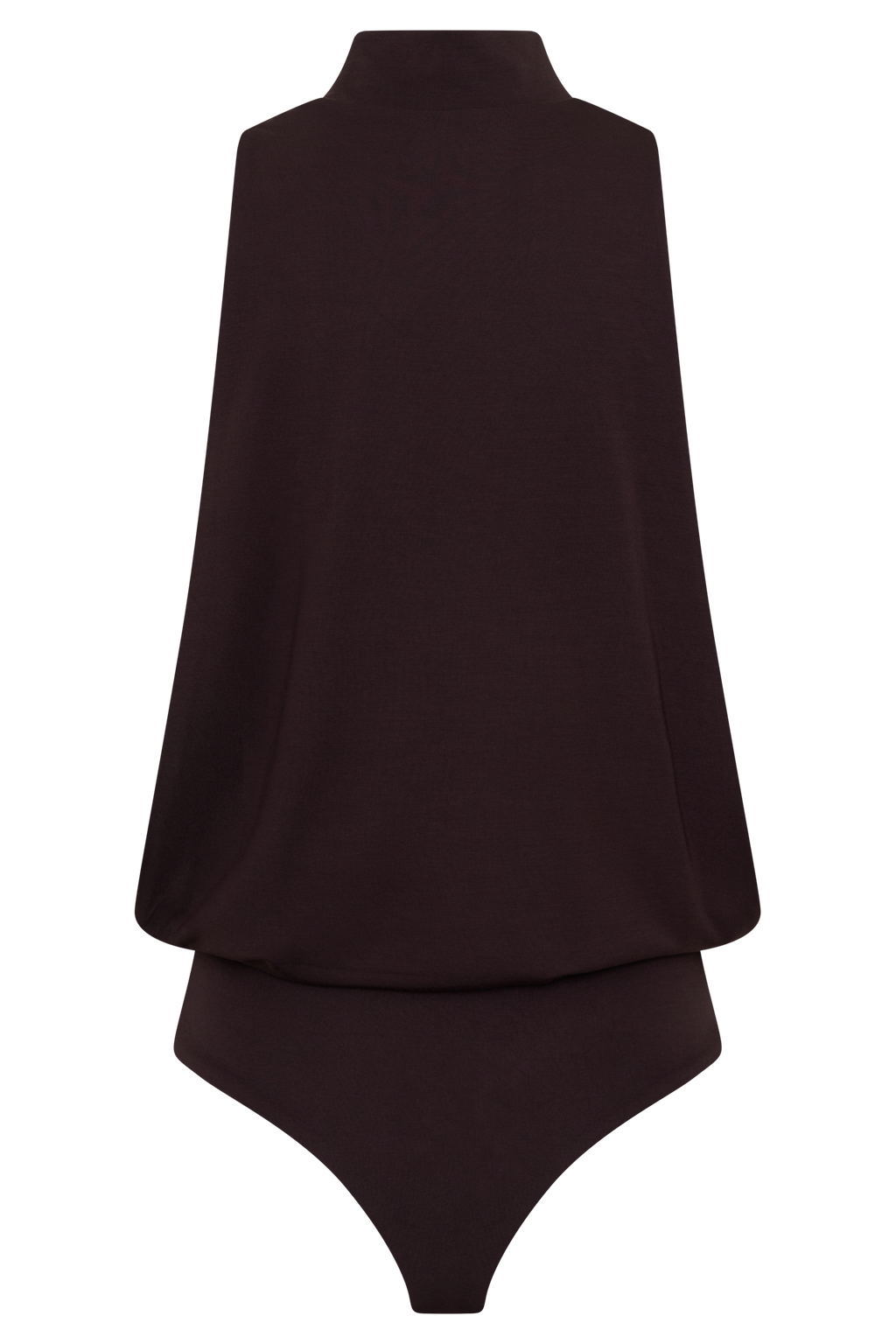 Laurelle Sleeveless Modal Draped Bodysuit - Chocolate