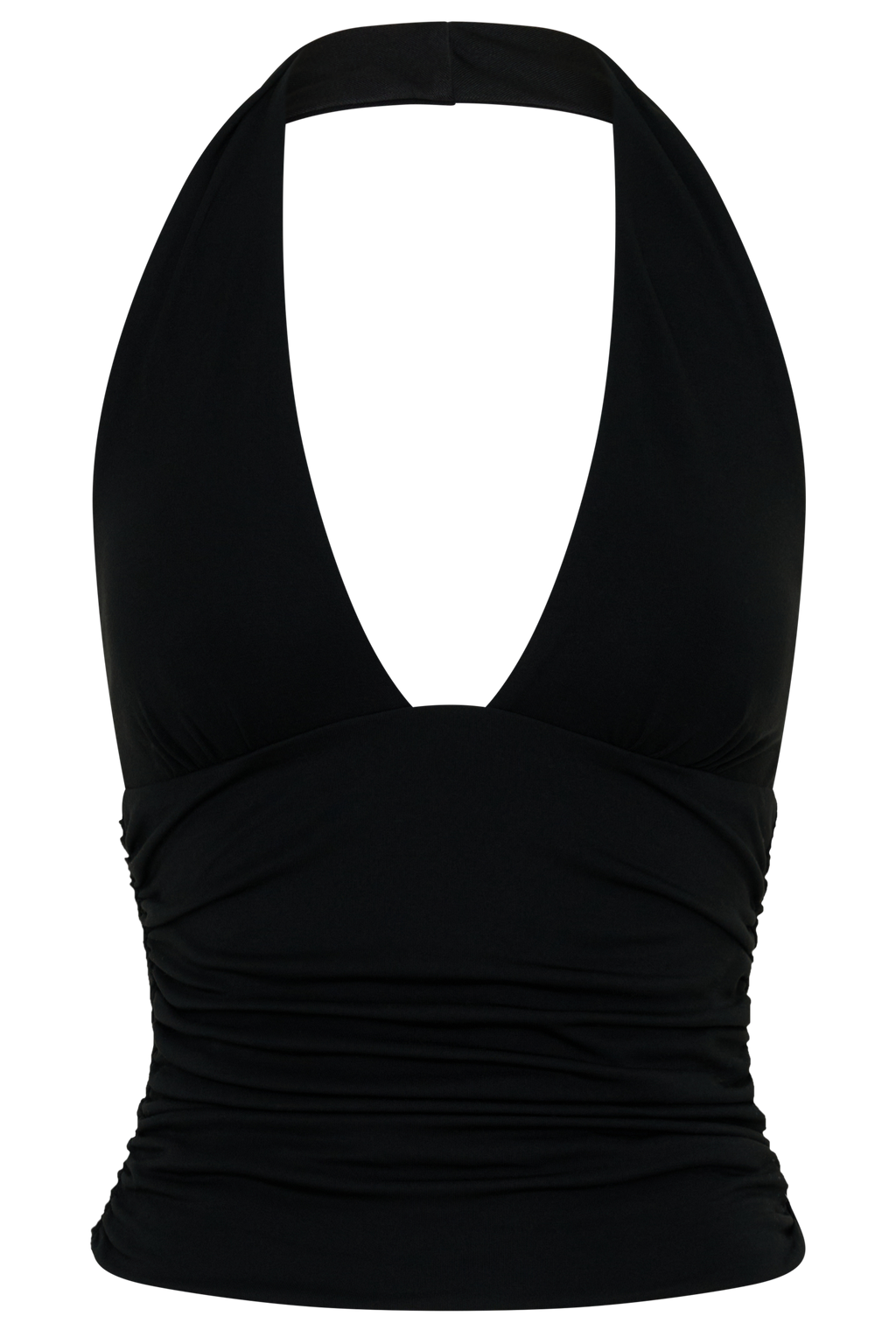 Peregrine Modal Gathered Halter Top - Black