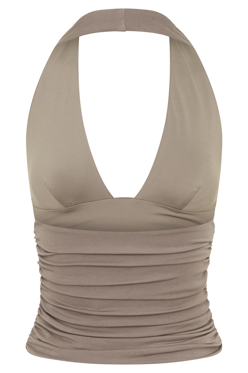 Peregrine Modal Gathered Halter Top - Neutral