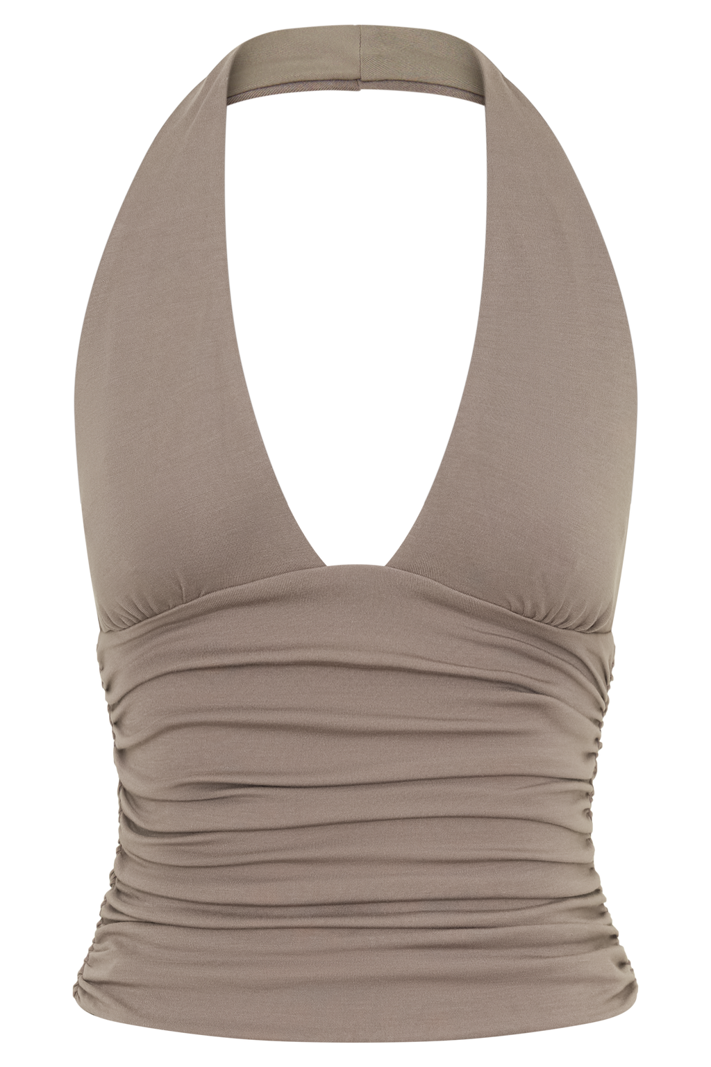 Peregrine Modal Gathered Halter Top - Neutral