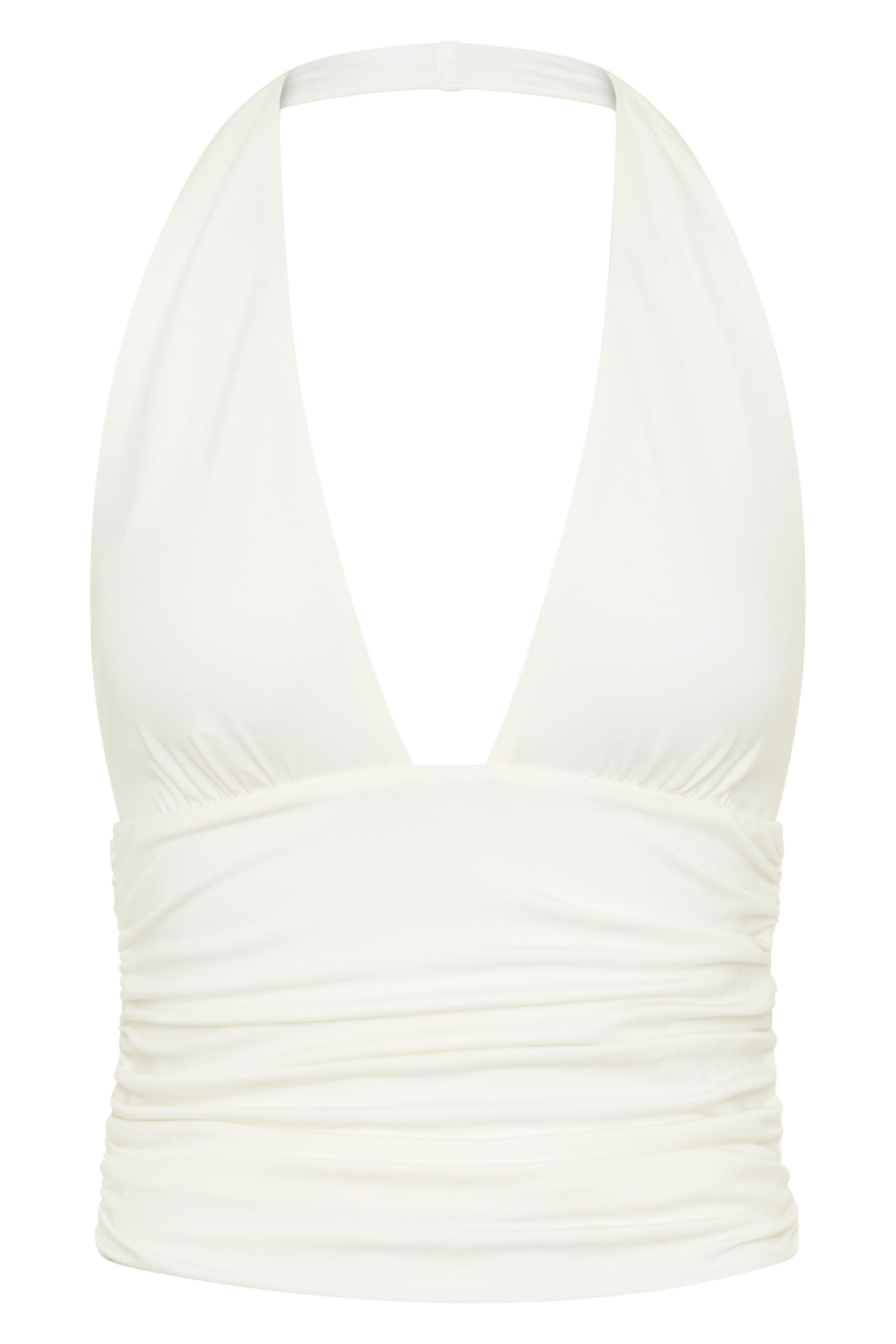 Peregrine Modal Gathered Halter Top - White