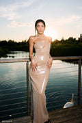 Winston Strapless Sequin Maxi Dress - Taupe