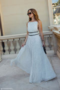 Clarisse Pleated Maxi Dress - Polka Dot